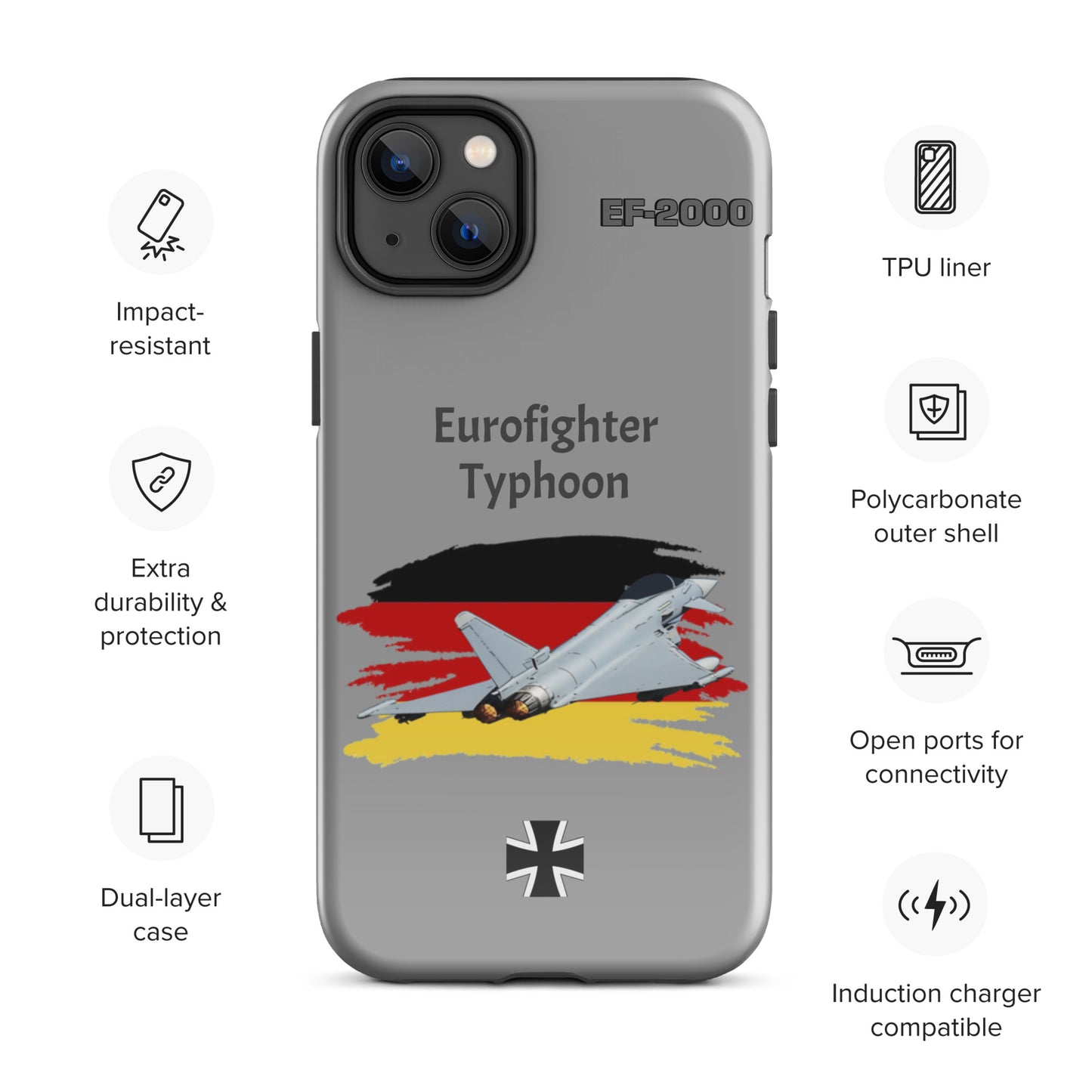 German Typhoon Patriot iPhone Case (Without Quotes)