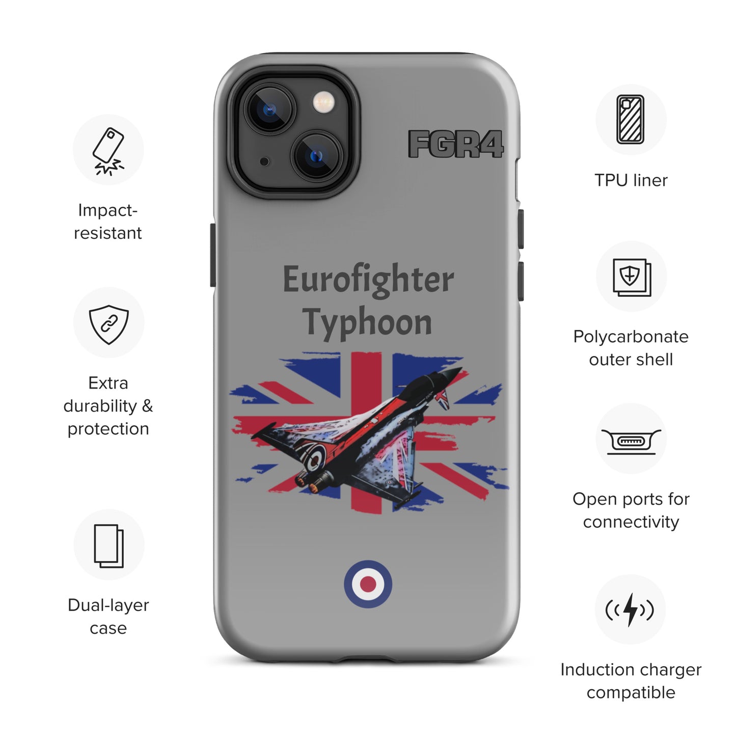 Black Jack Typhoon Patriot iPhone Case (Without Quotes)