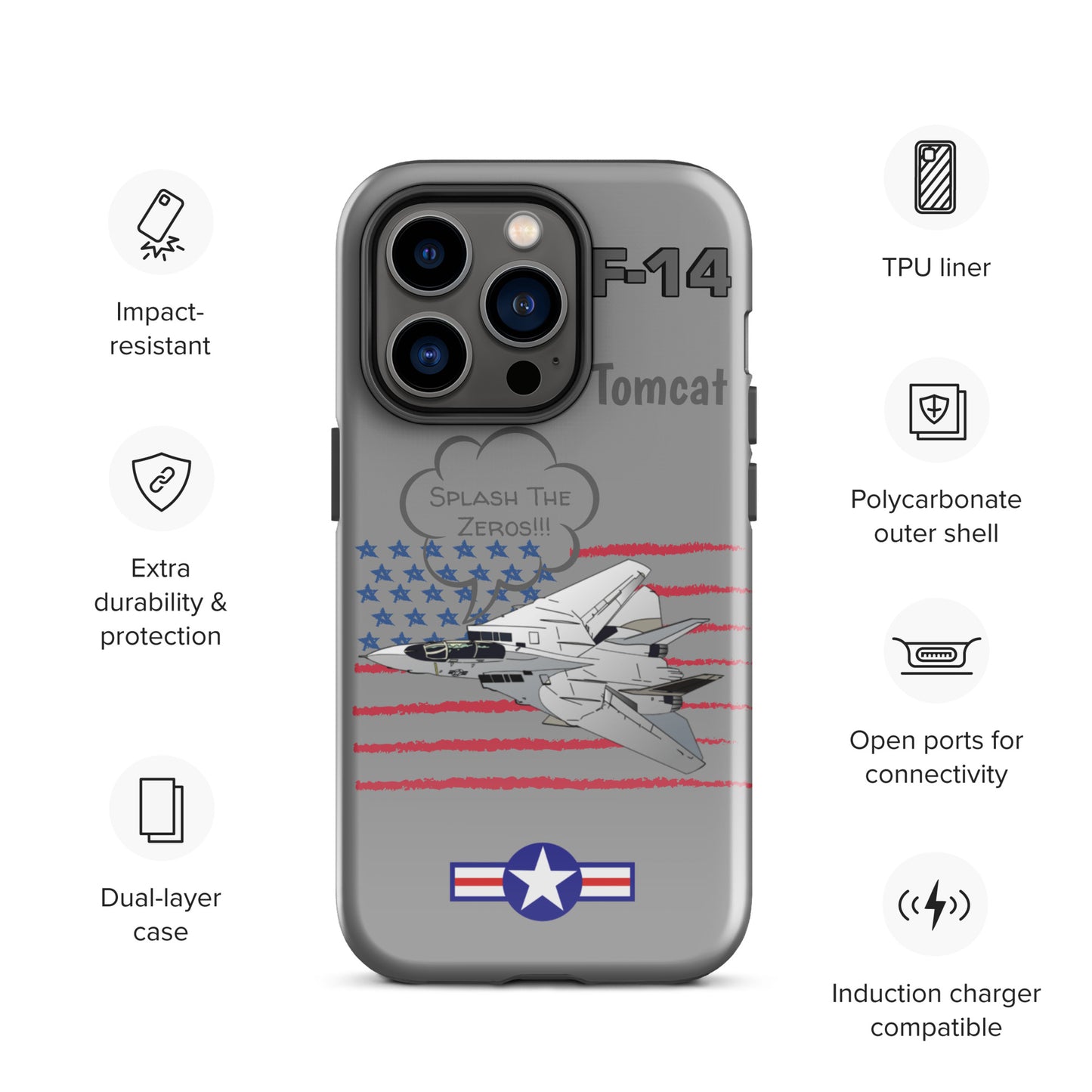 Patriot Tomcat iPhone Case (Without Quotes)