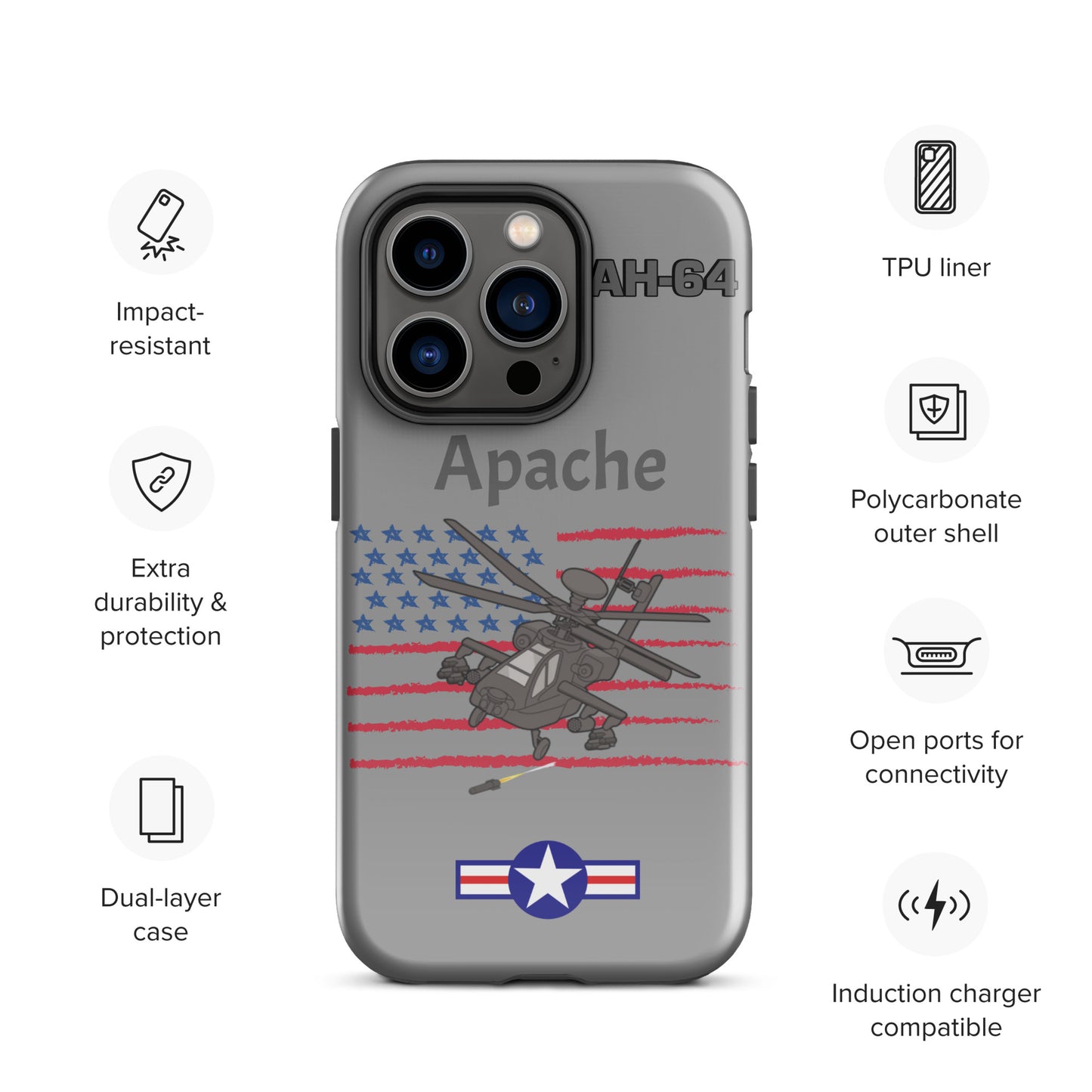 Apache Patriot iPhone Case (Without Quotes)