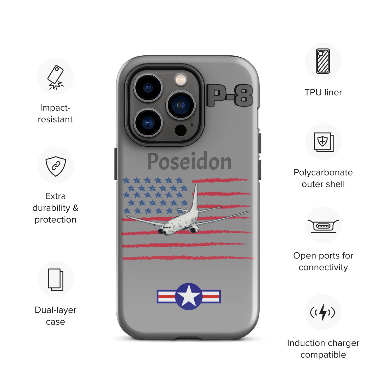 Poseidon Patriot iPhone Case (Without Quotes)