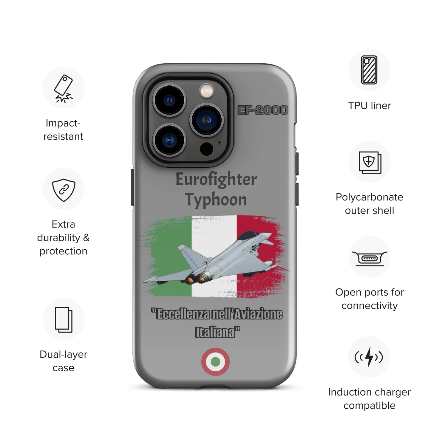 Italian Typhoon Patriot iPhone Case