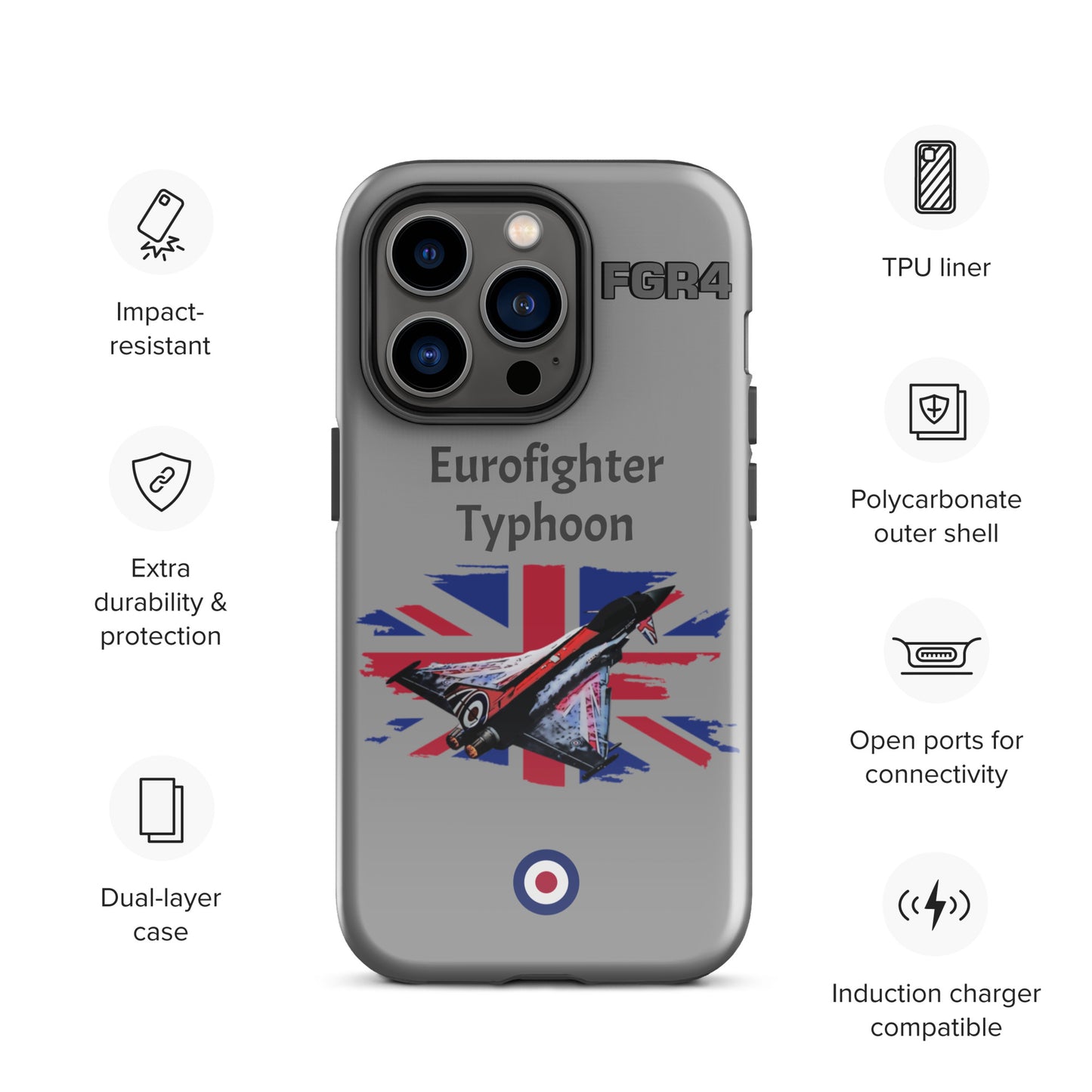 Black Jack Typhoon Patriot iPhone Case (Without Quotes)