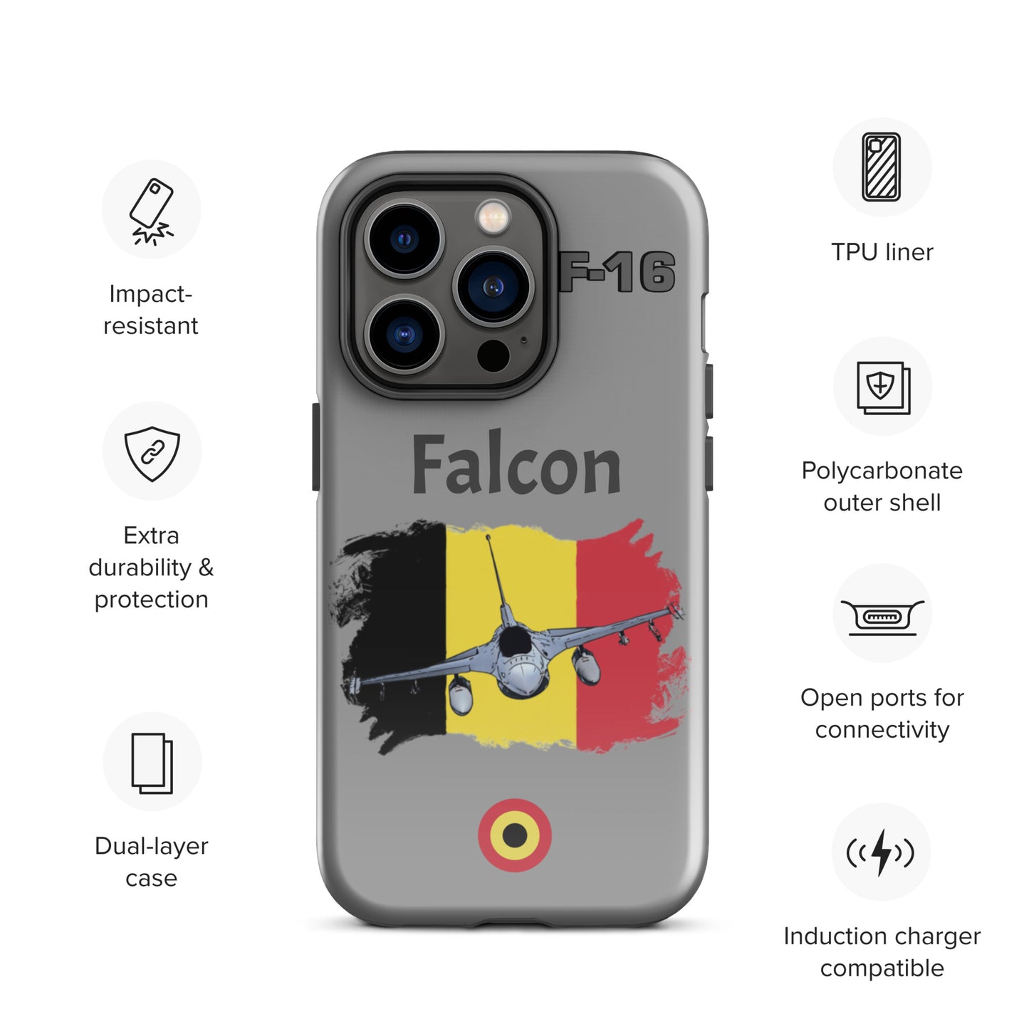 Belgium Falcon Patriot iPhone Case (Without Quotes)