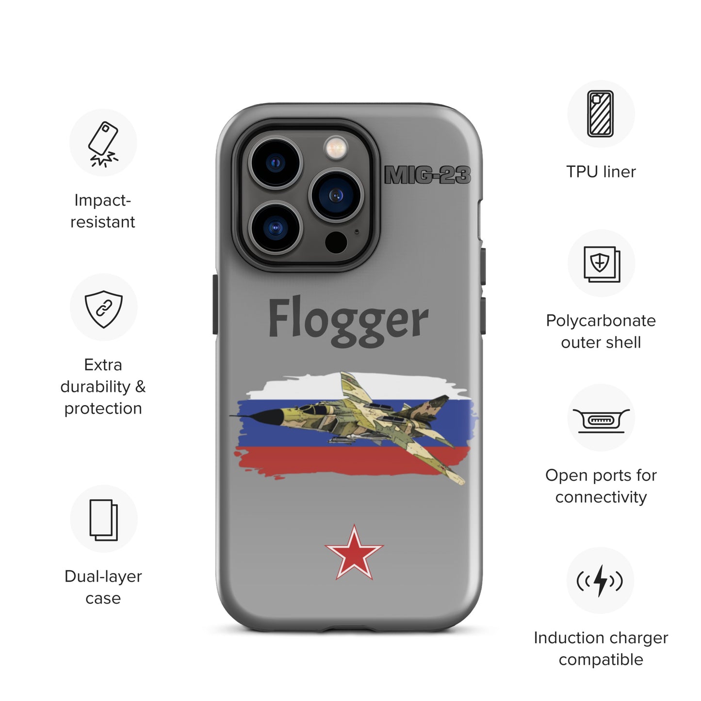 Flogger Patriot iPhone Case (Without Quotes)