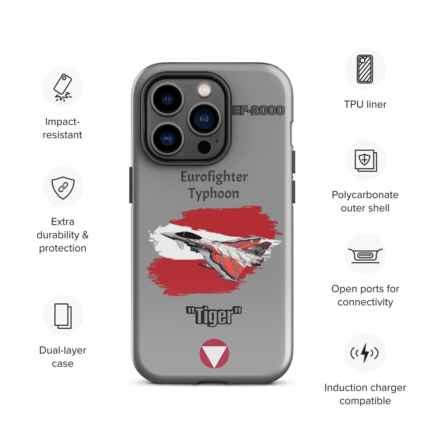 Austrian Typhoon "Tiger" Patriot iPhone Case