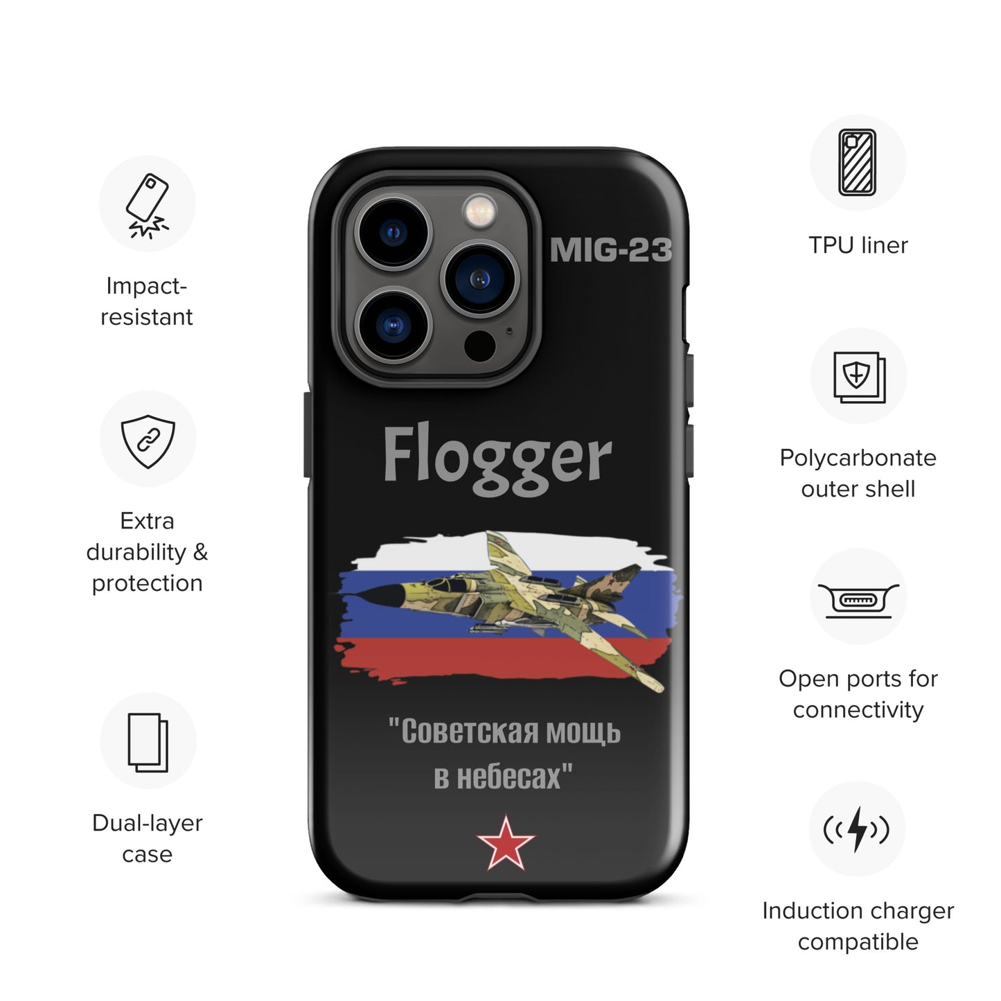 Black Case Flogger Patriot iPhone Case