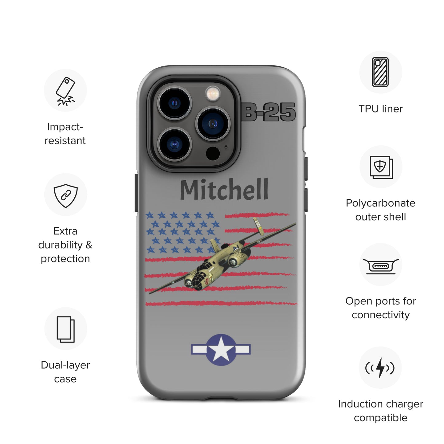 WWII Mitchell Patriot iPhone Case