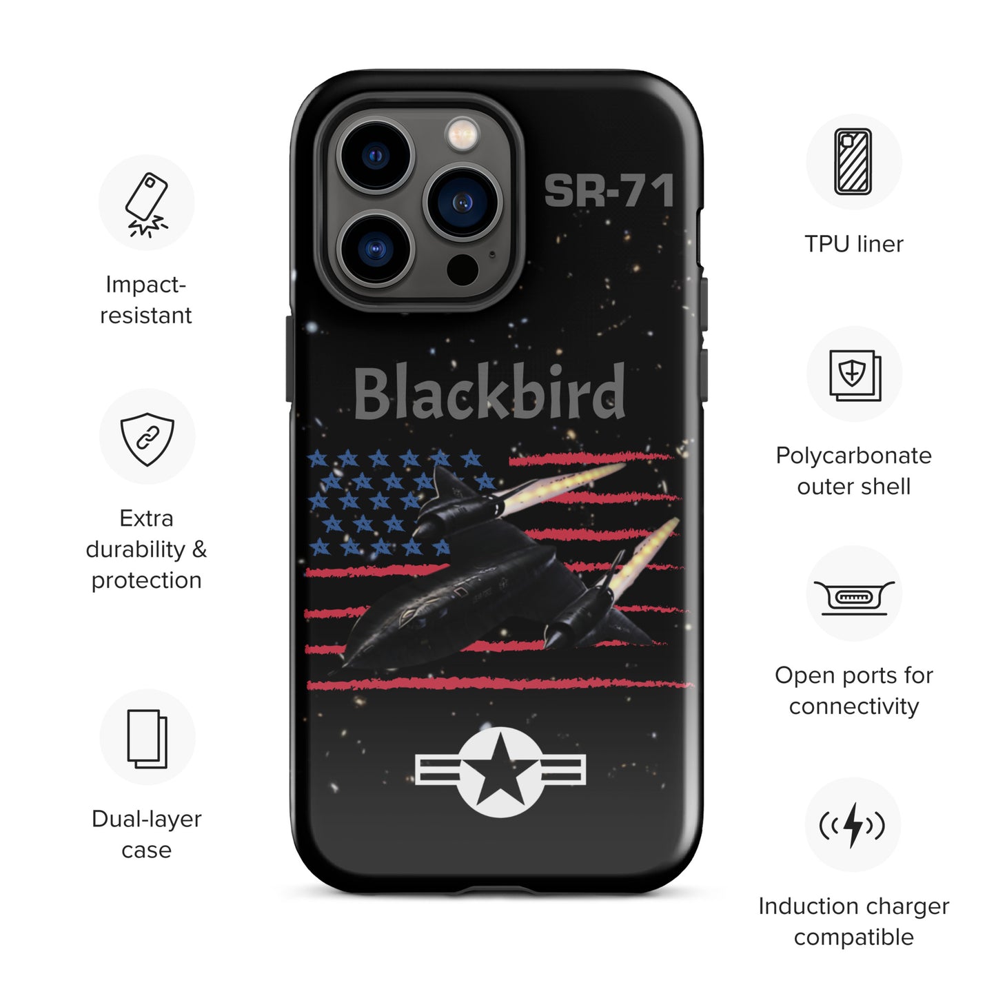 Blackbird Patriot iPhone Case (Without Quotes)