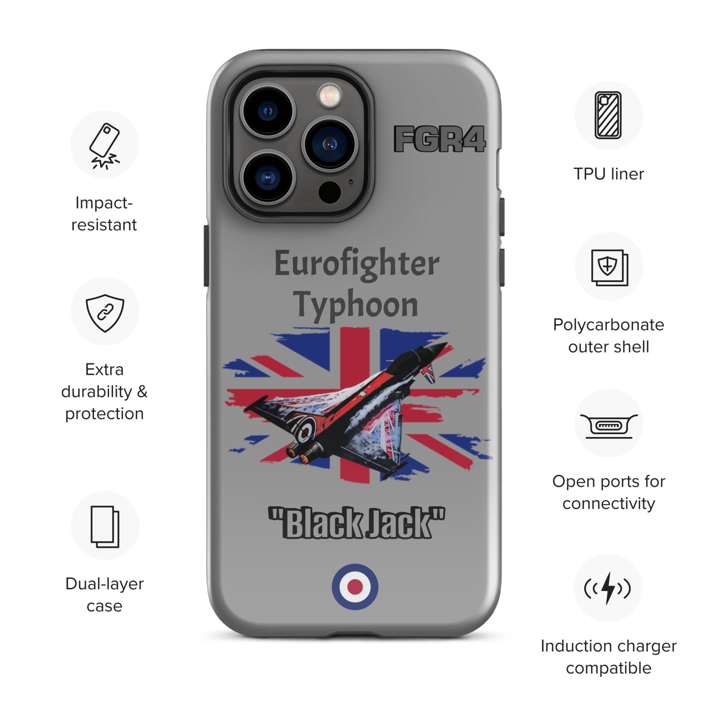Black Jack Typhoon Patriot iPhone Case