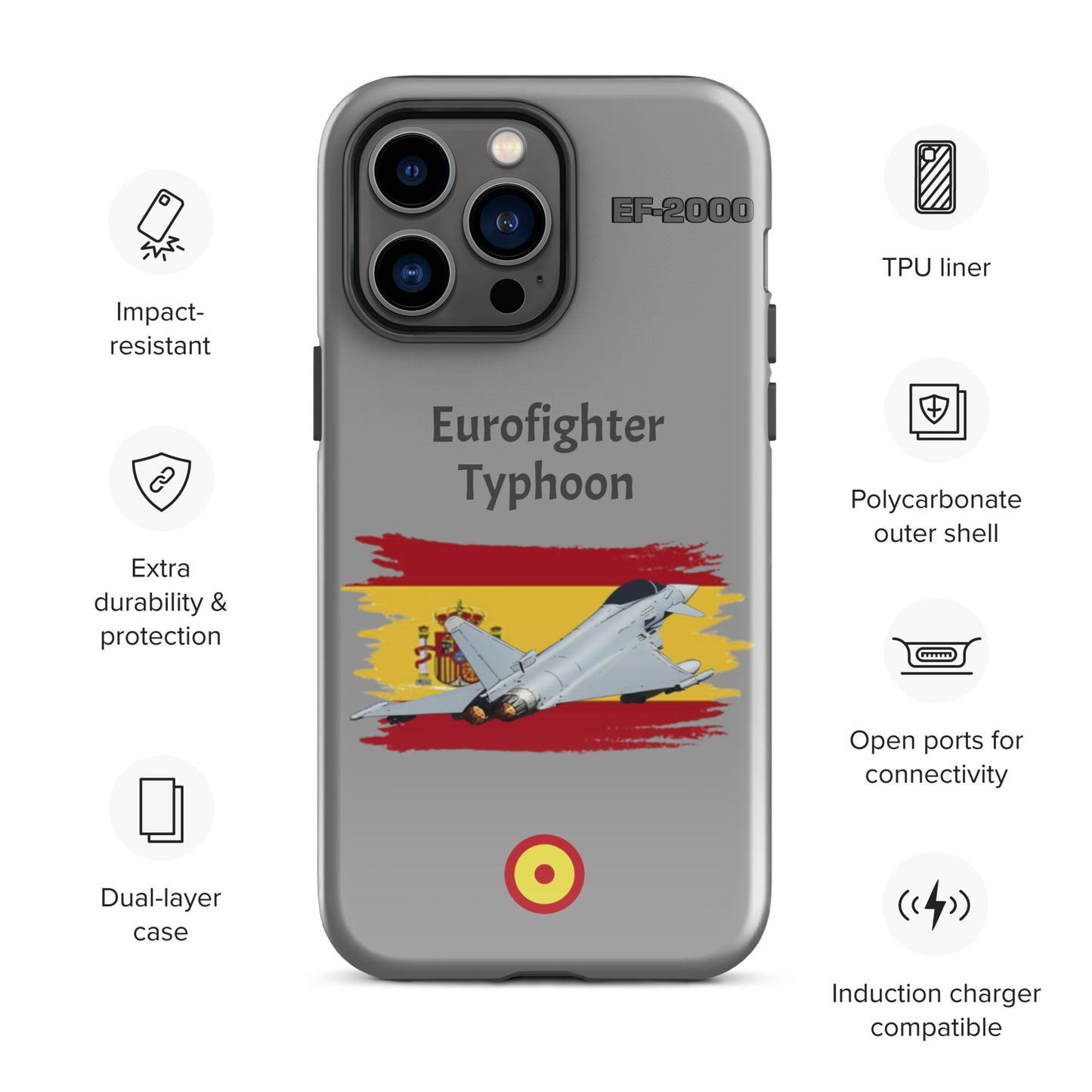 Spanish Typhoon Patriot iPhone Case (Without Quotes)