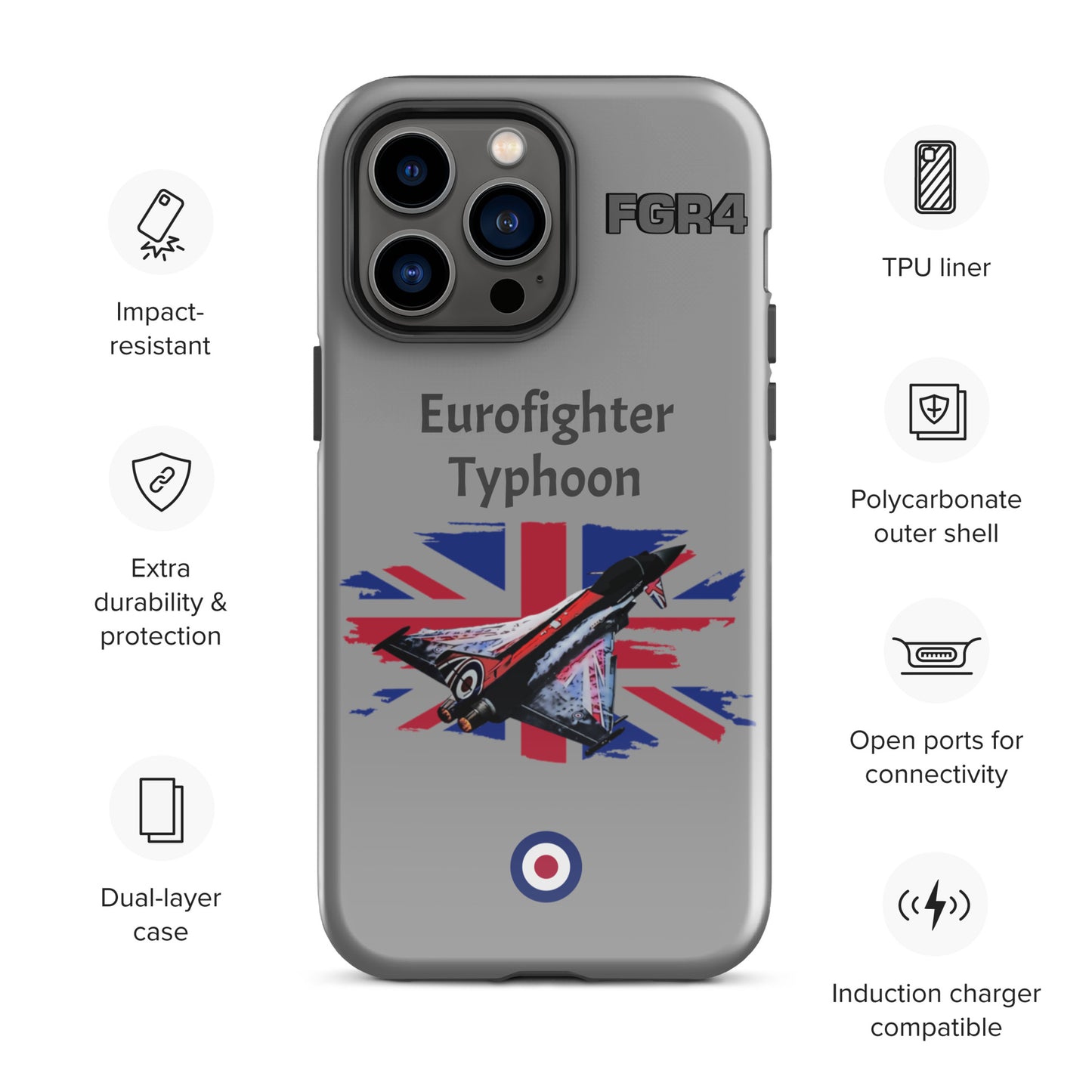 Black Jack Typhoon Patriot iPhone Case (Without Quotes)