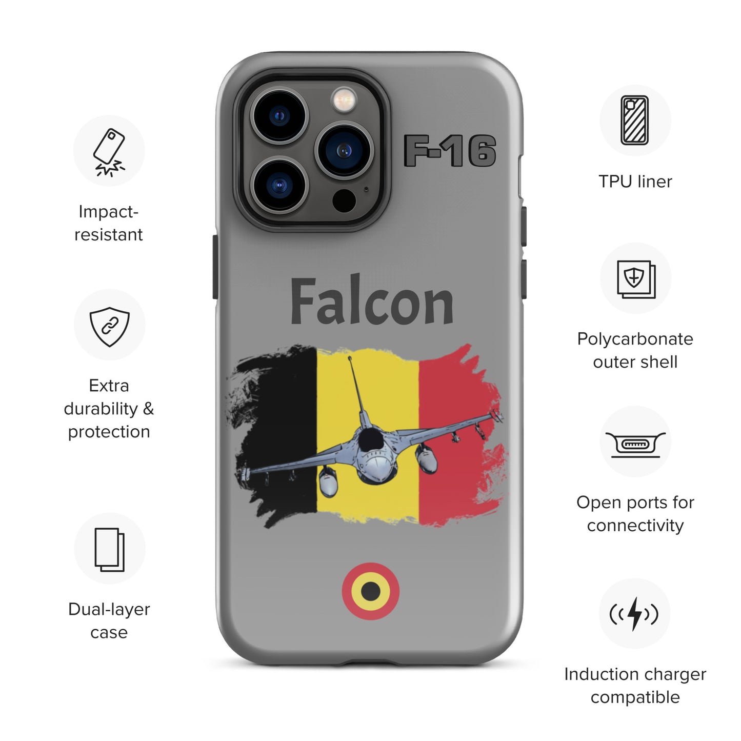 Belgium Falcon Patriot iPhone Case (Without Quotes)