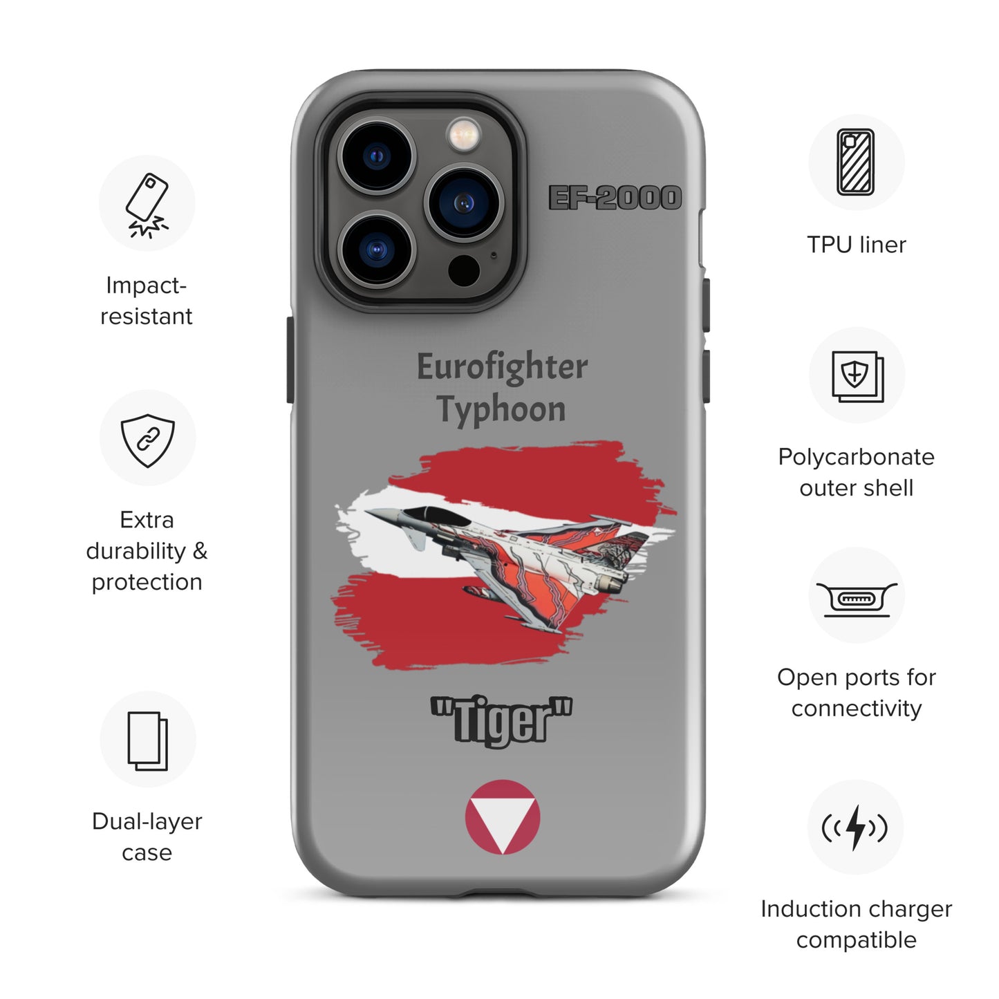 Austrian Typhoon "Tiger" Patriot iPhone Case