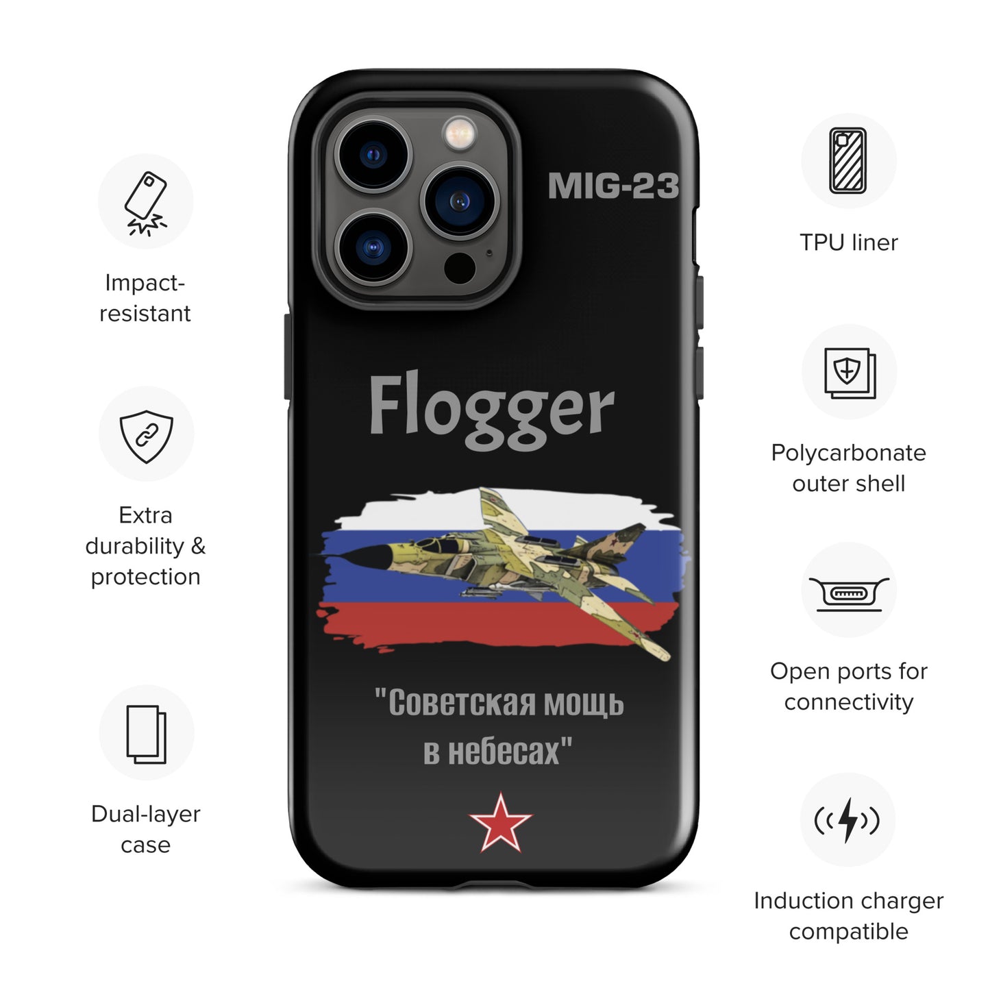 Black Case Flogger Patriot iPhone Case