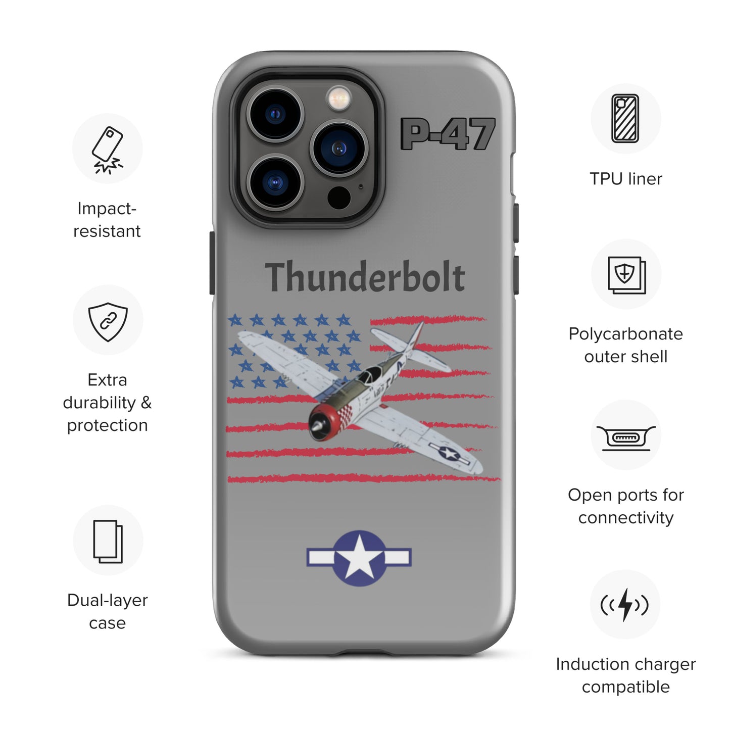 WWII Thunderbolt Patriot iPhone Case