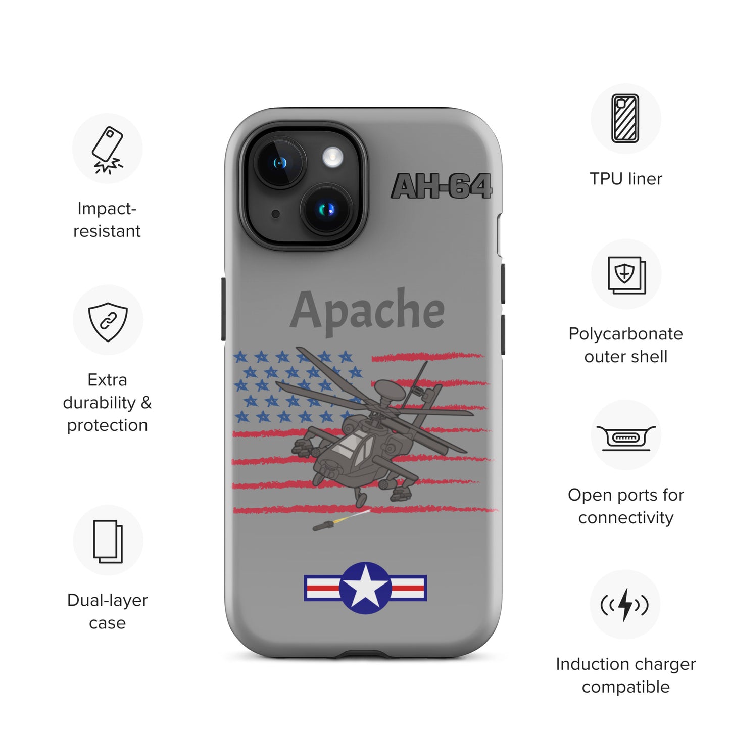 Apache Patriot iPhone Case (Without Quotes)