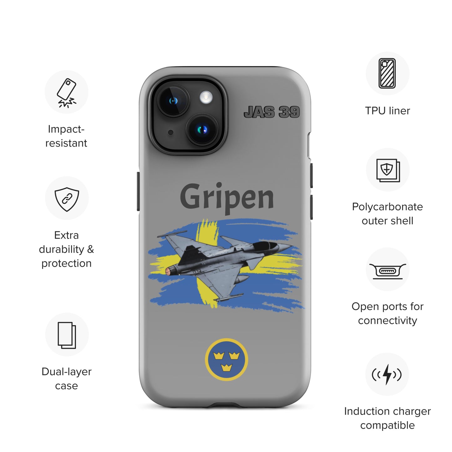 Gripen Patriot iPhone Case (Without Quotes)