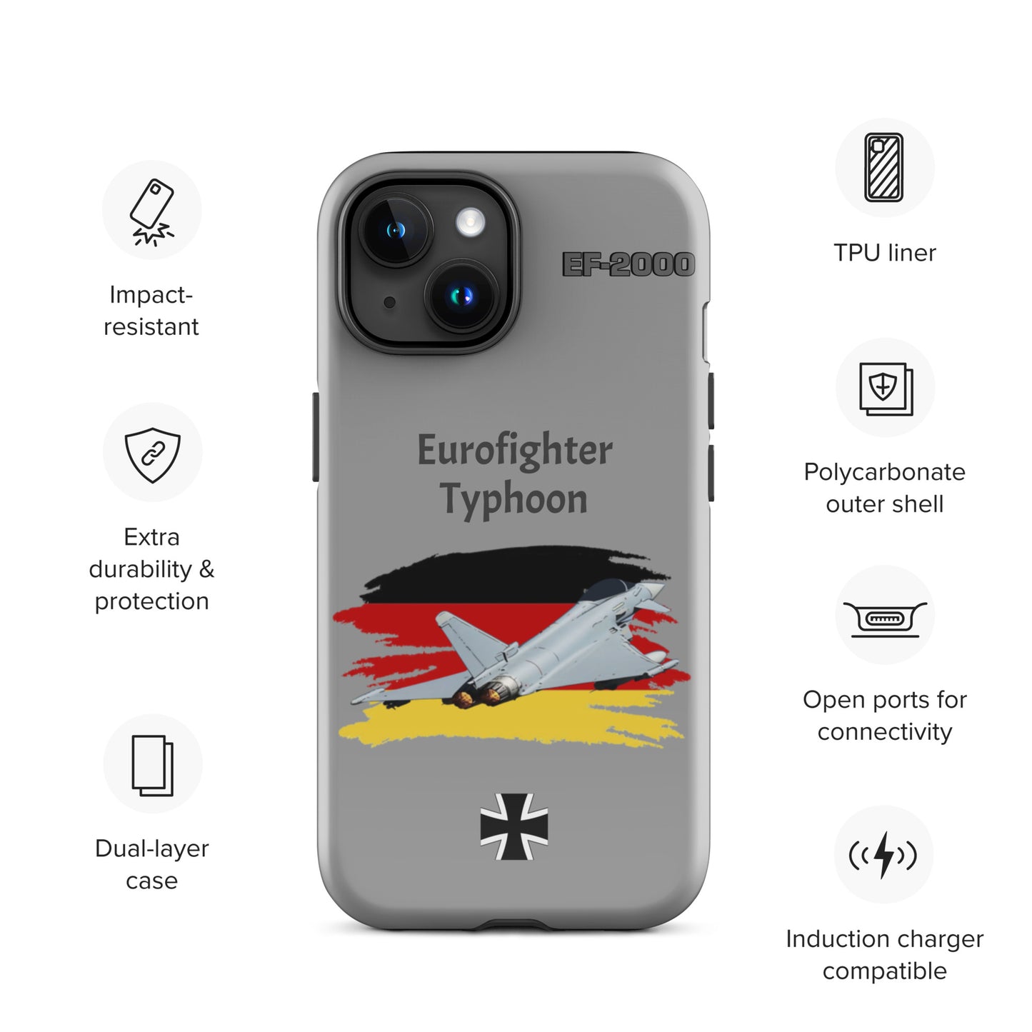 German Typhoon Patriot iPhone Case (Without Quotes)