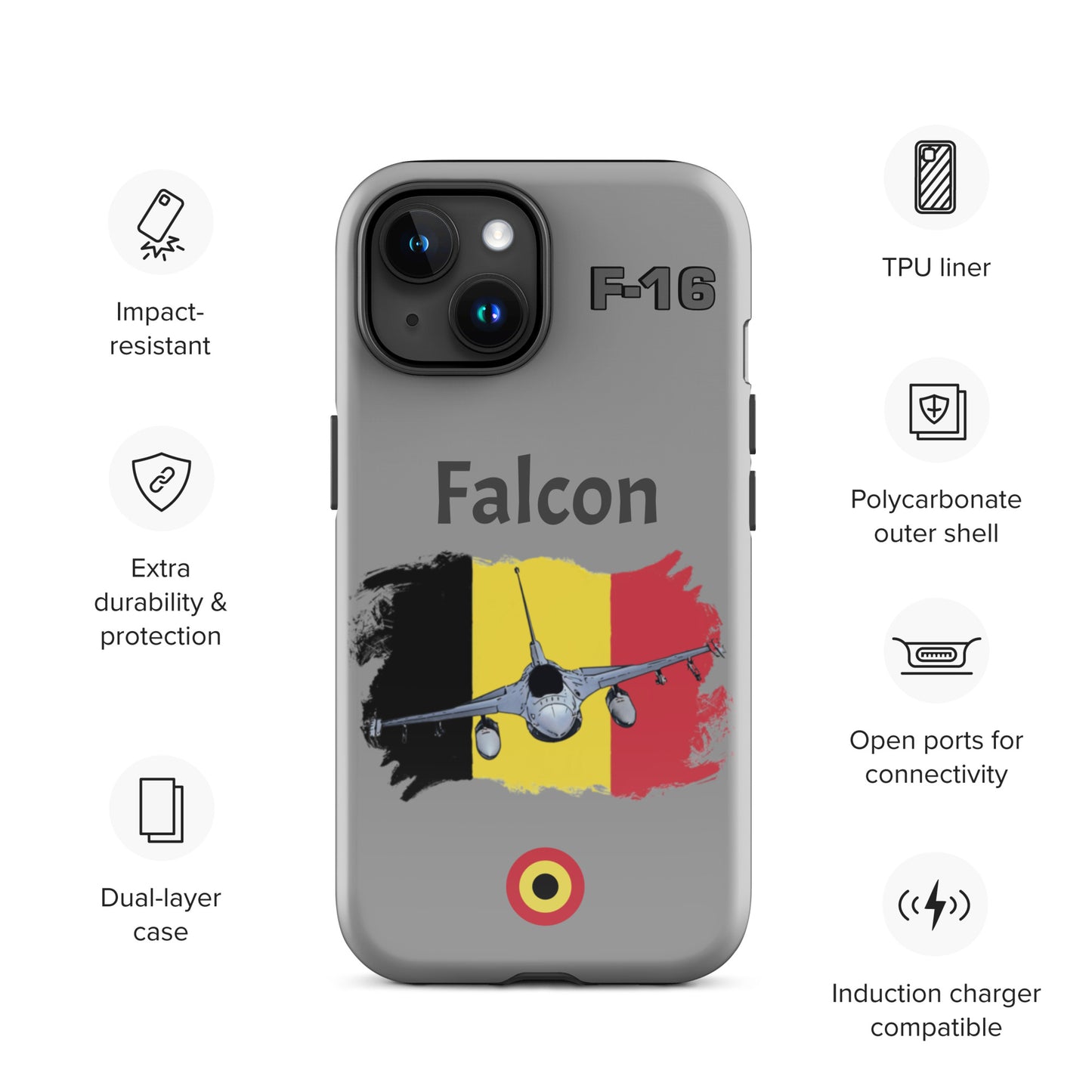 Belgium Falcon Patriot iPhone Case (Without Quotes)