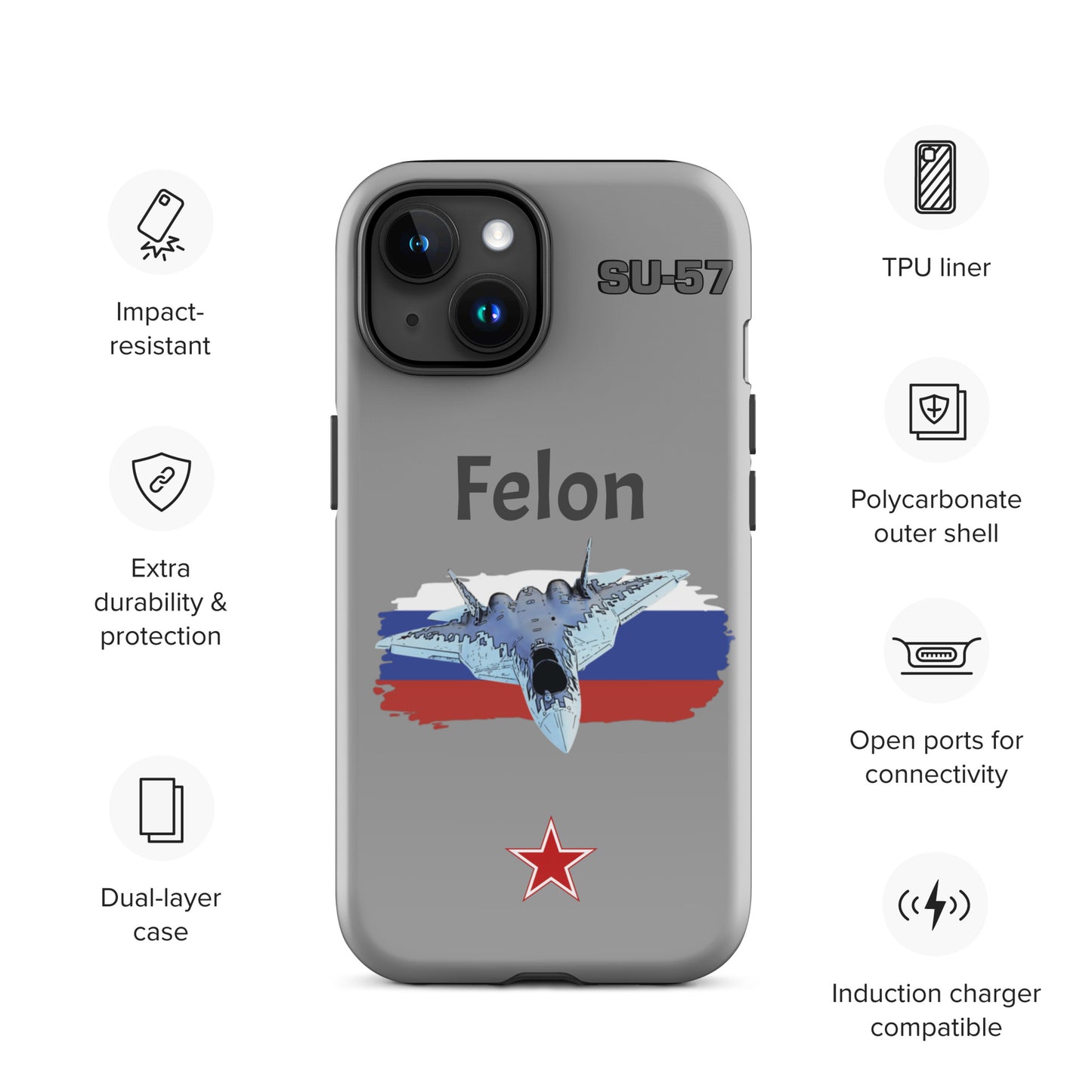 Felon Patriot iPhone Case (Without Quotes)