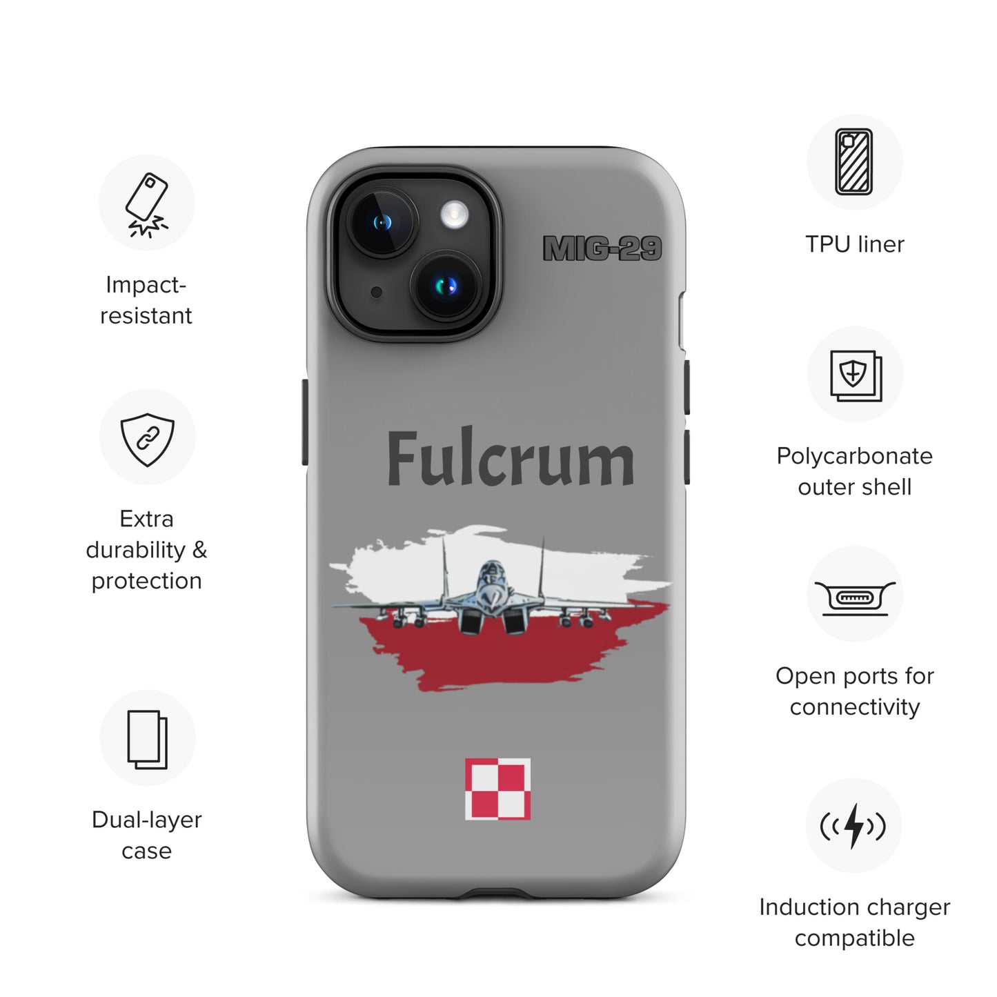 Poland Fulcrum Patriot iPhone Case (Without Quotes)