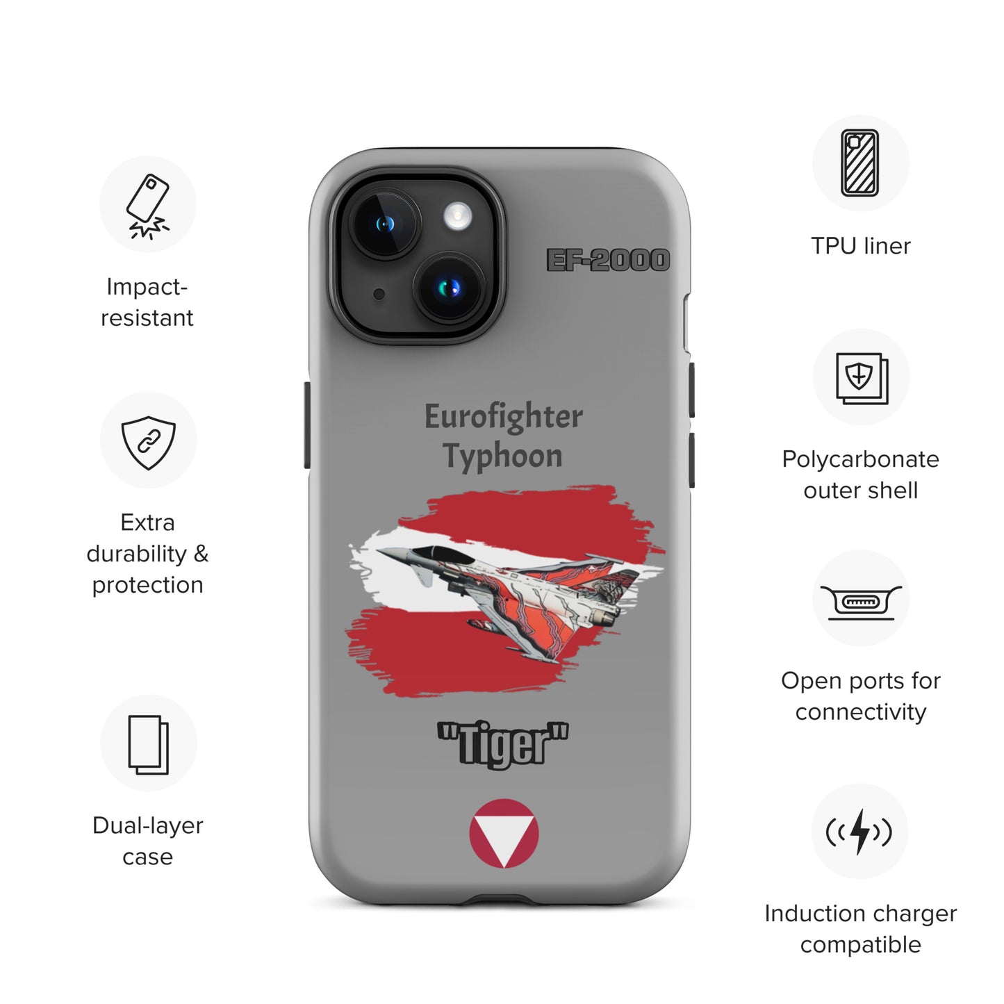 Austrian Typhoon "Tiger" Patriot iPhone Case