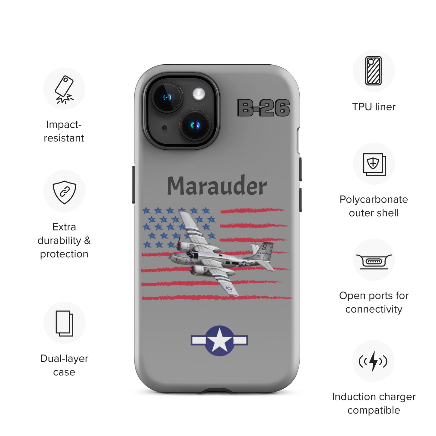 WWII Marauder Patriot iPhone Case