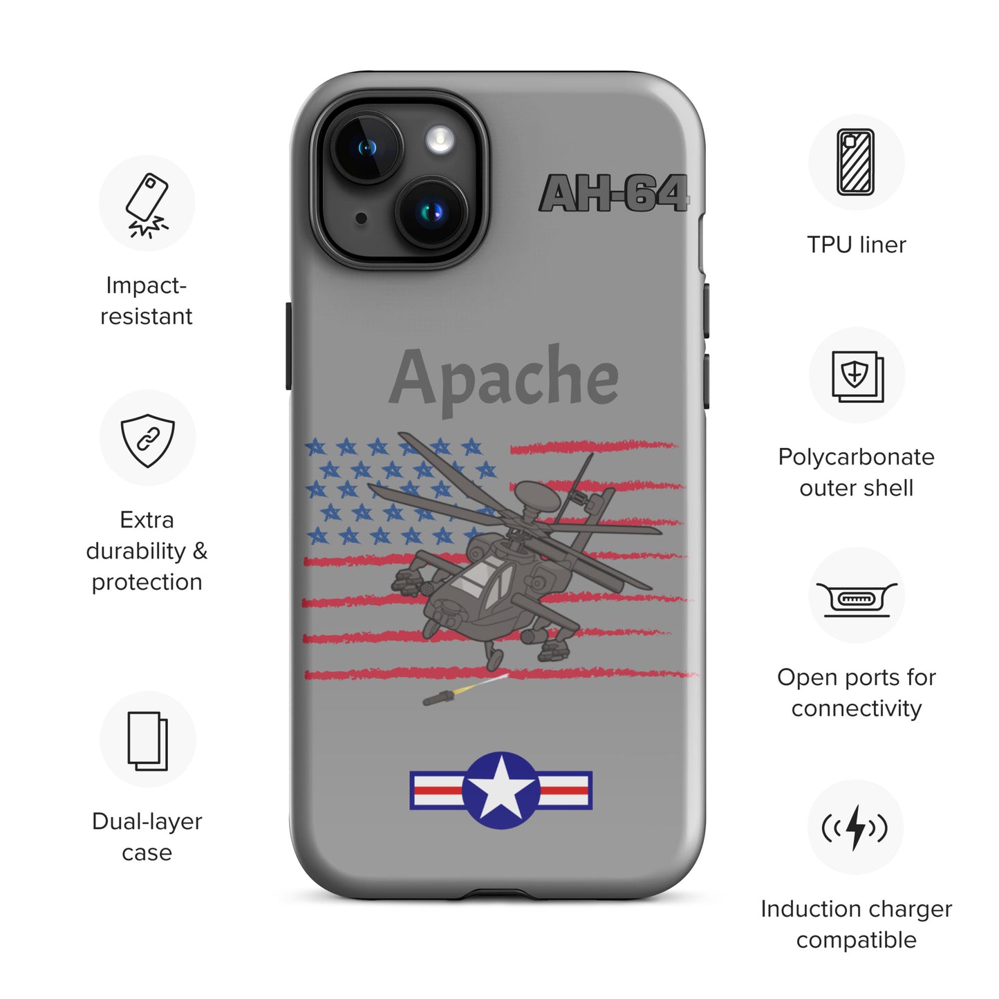 Apache Patriot iPhone Case (Without Quotes)