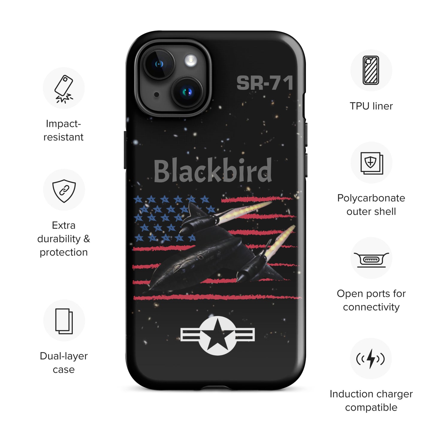Blackbird Patriot iPhone Case (Without Quotes)