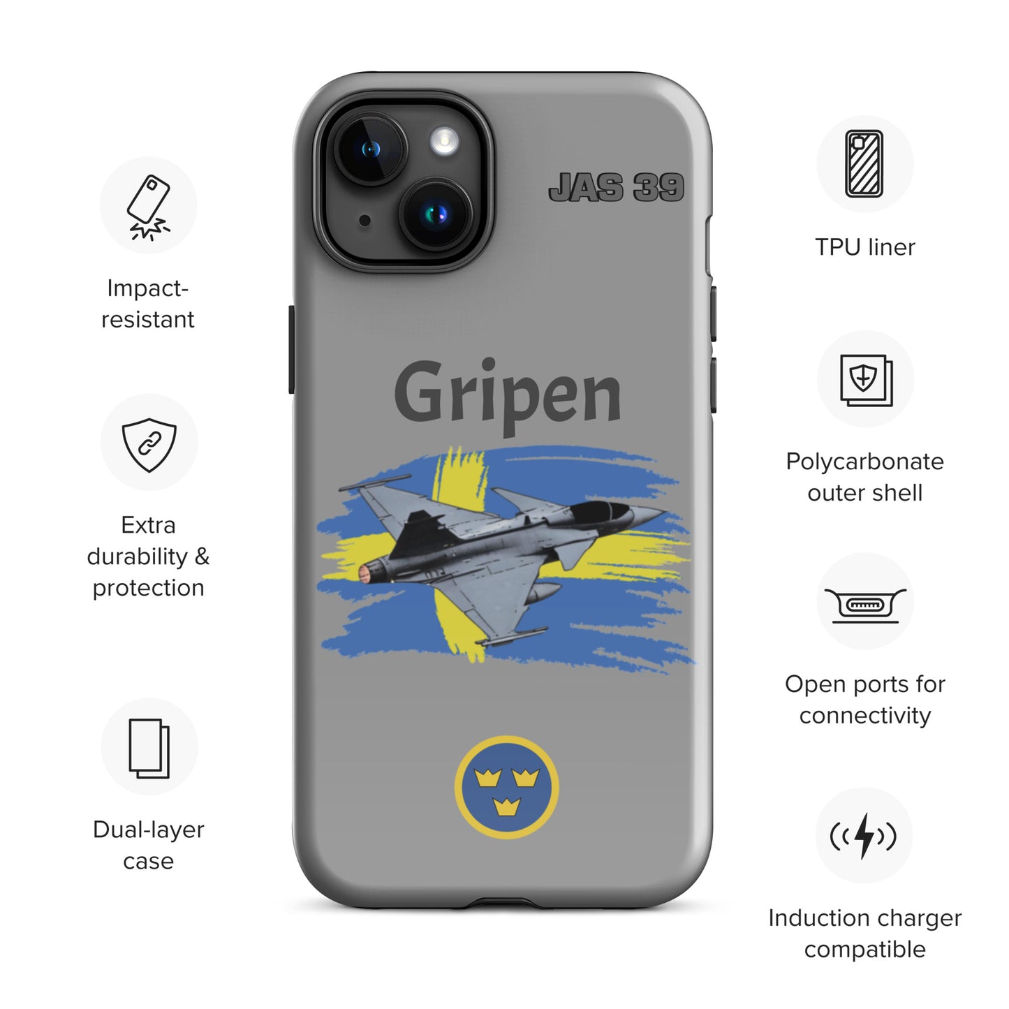 Gripen Patriot iPhone Case (Without Quotes)