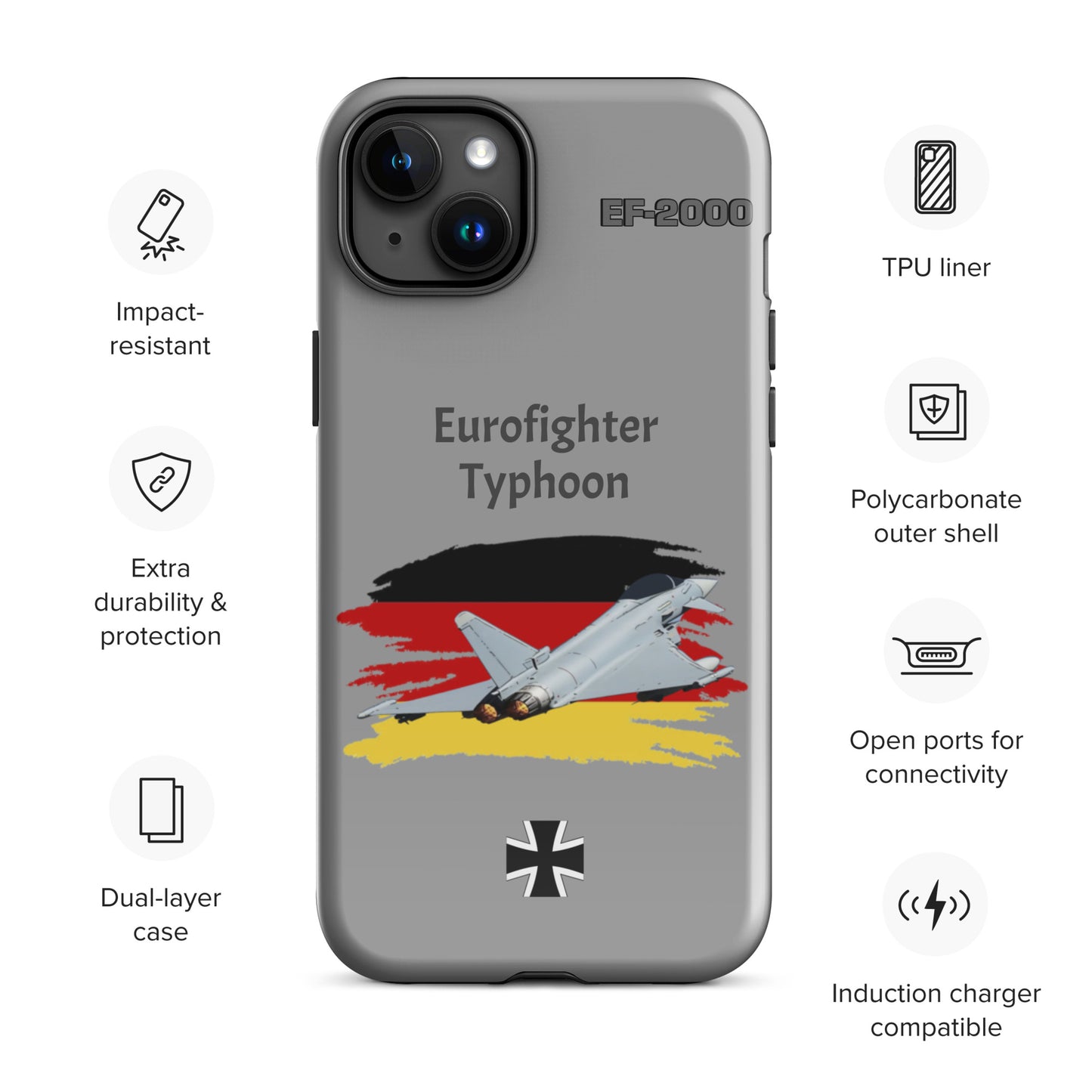 German Typhoon Patriot iPhone Case (Without Quotes)