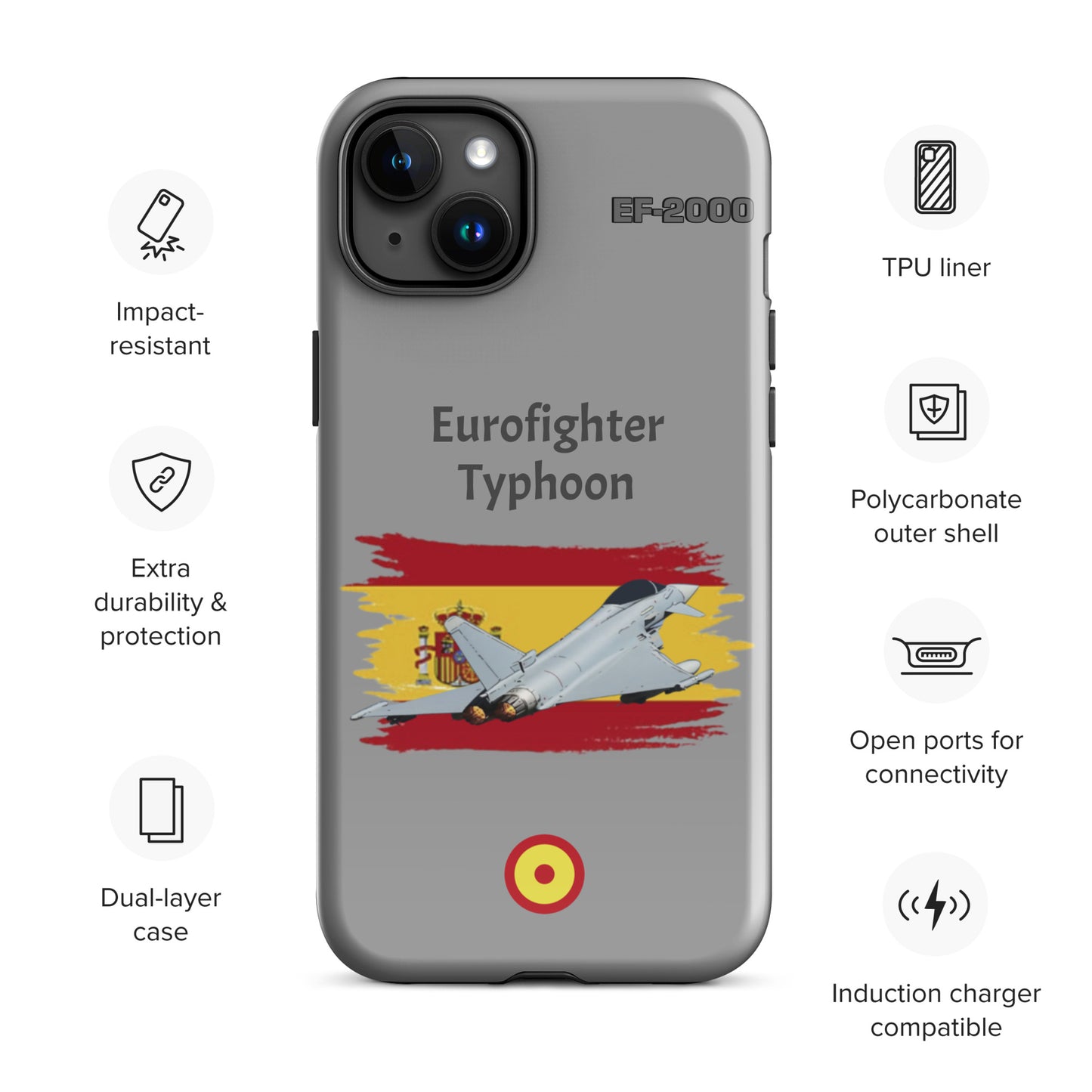 Spanish Typhoon Patriot iPhone Case (Without Quotes)
