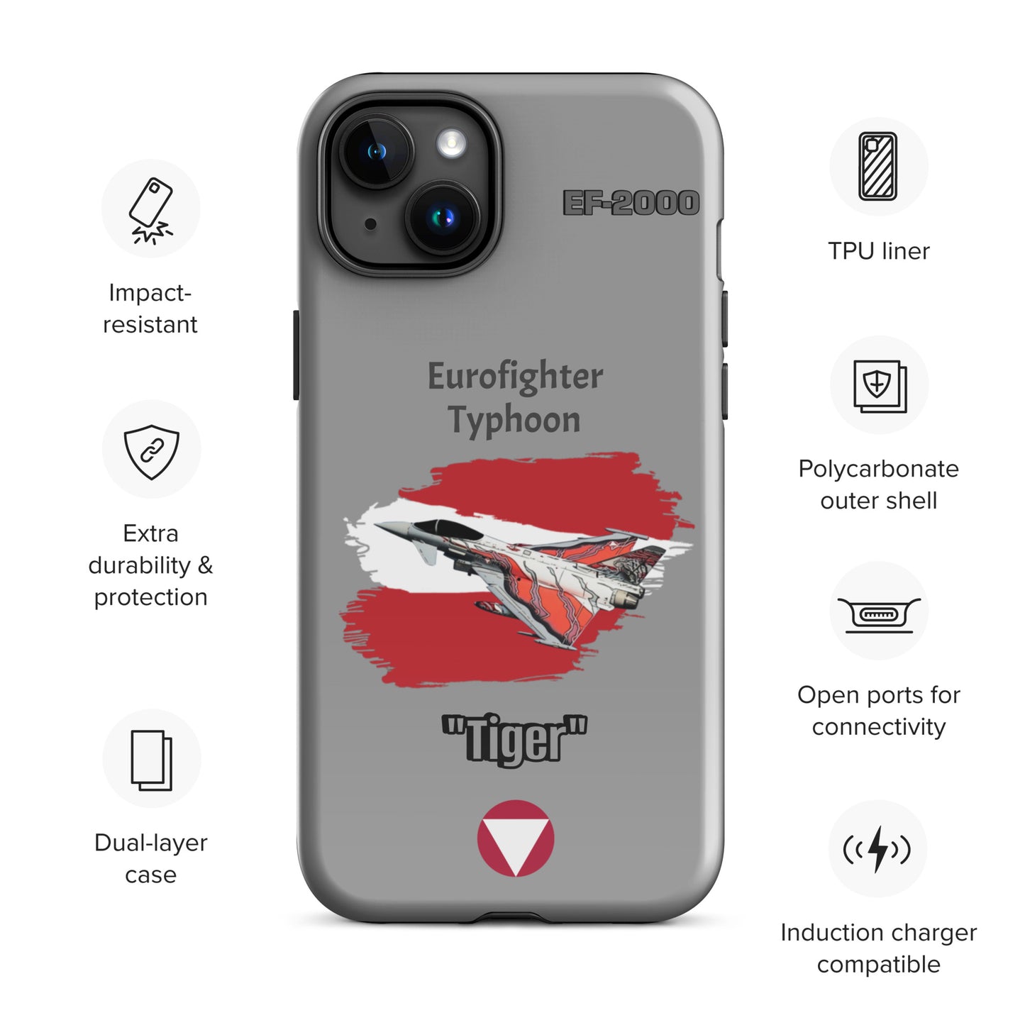 Austrian Typhoon "Tiger" Patriot iPhone Case
