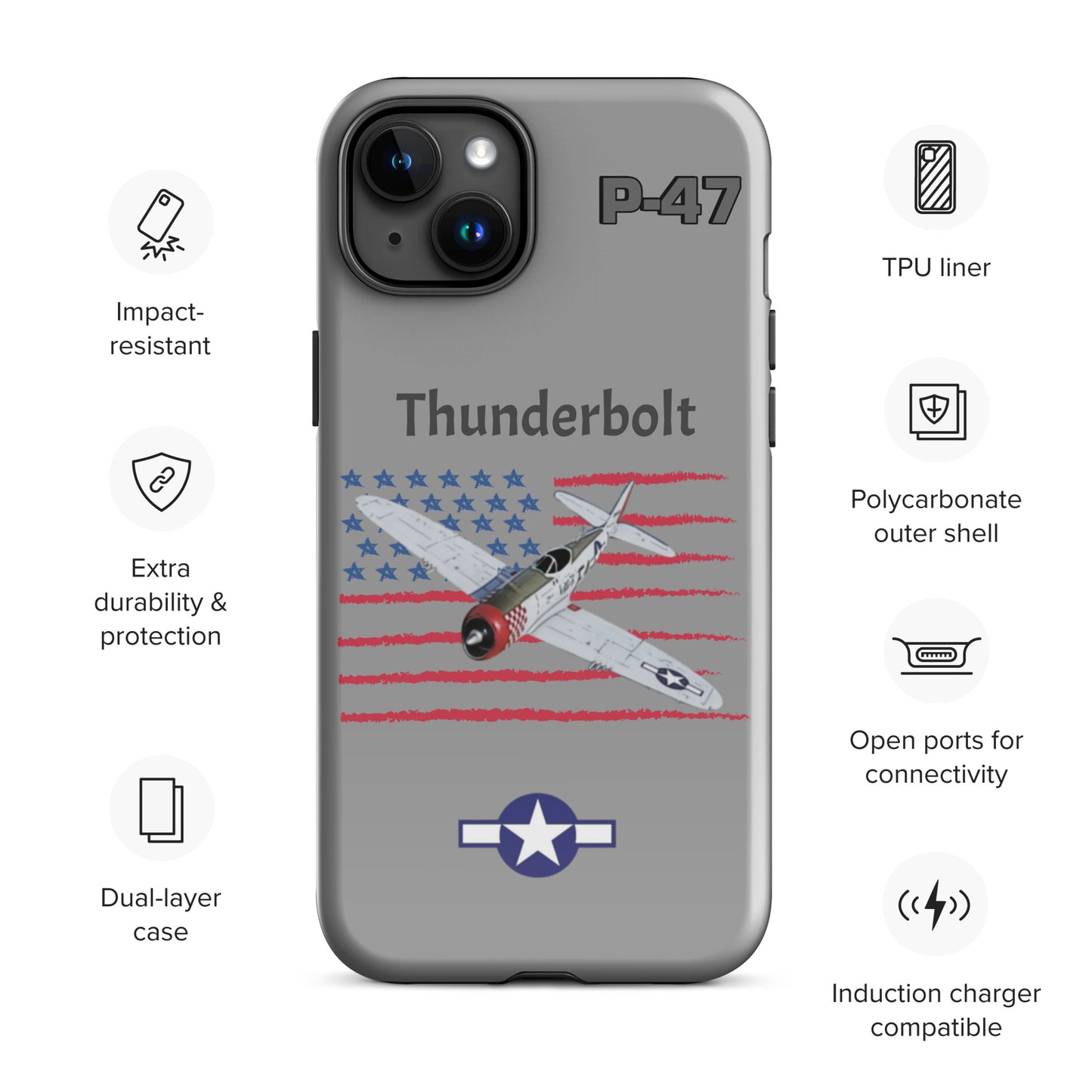 WWII Thunderbolt Patriot iPhone Case