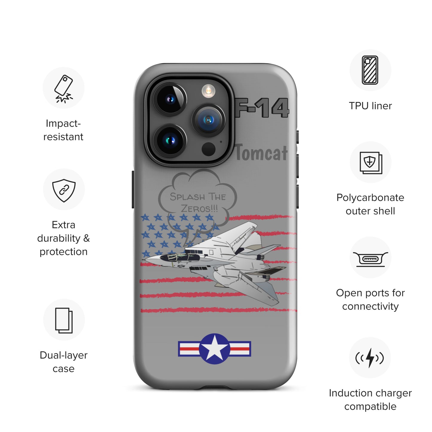 Patriot Tomcat iPhone Case (Without Quotes)