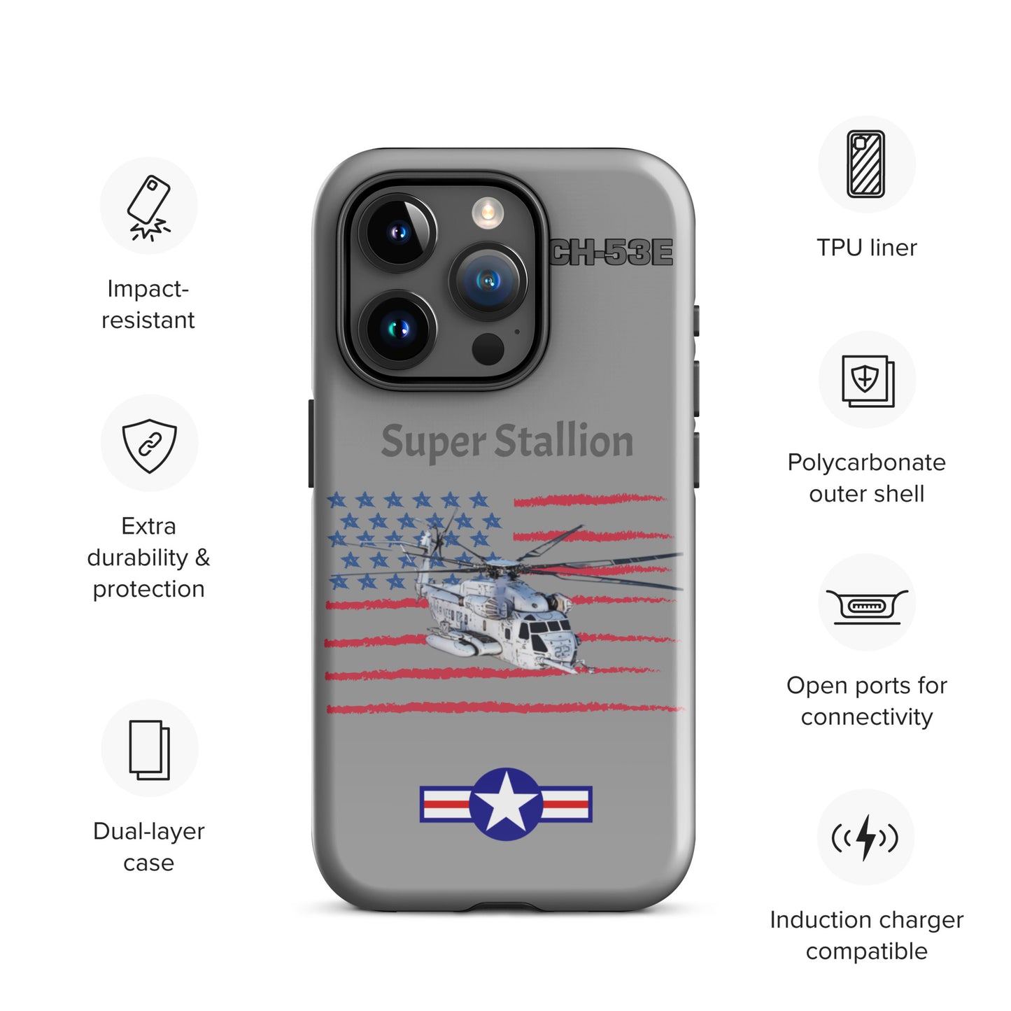 Super Stallion Patriot iPhone Case (Without Quotes)
