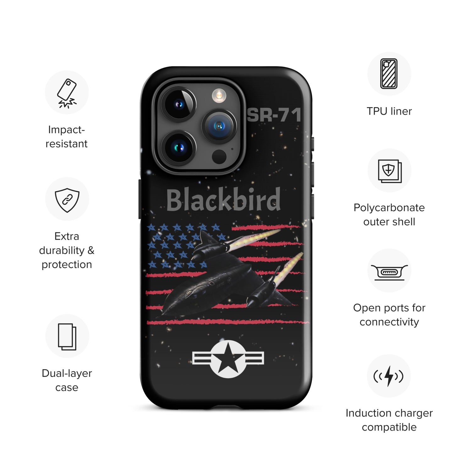 Blackbird Patriot iPhone Case (Without Quotes)