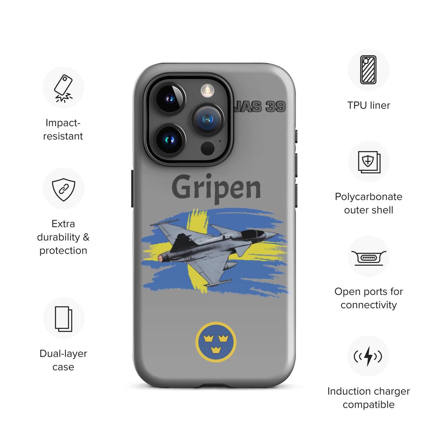 Gripen Patriot iPhone Case (Without Quotes)