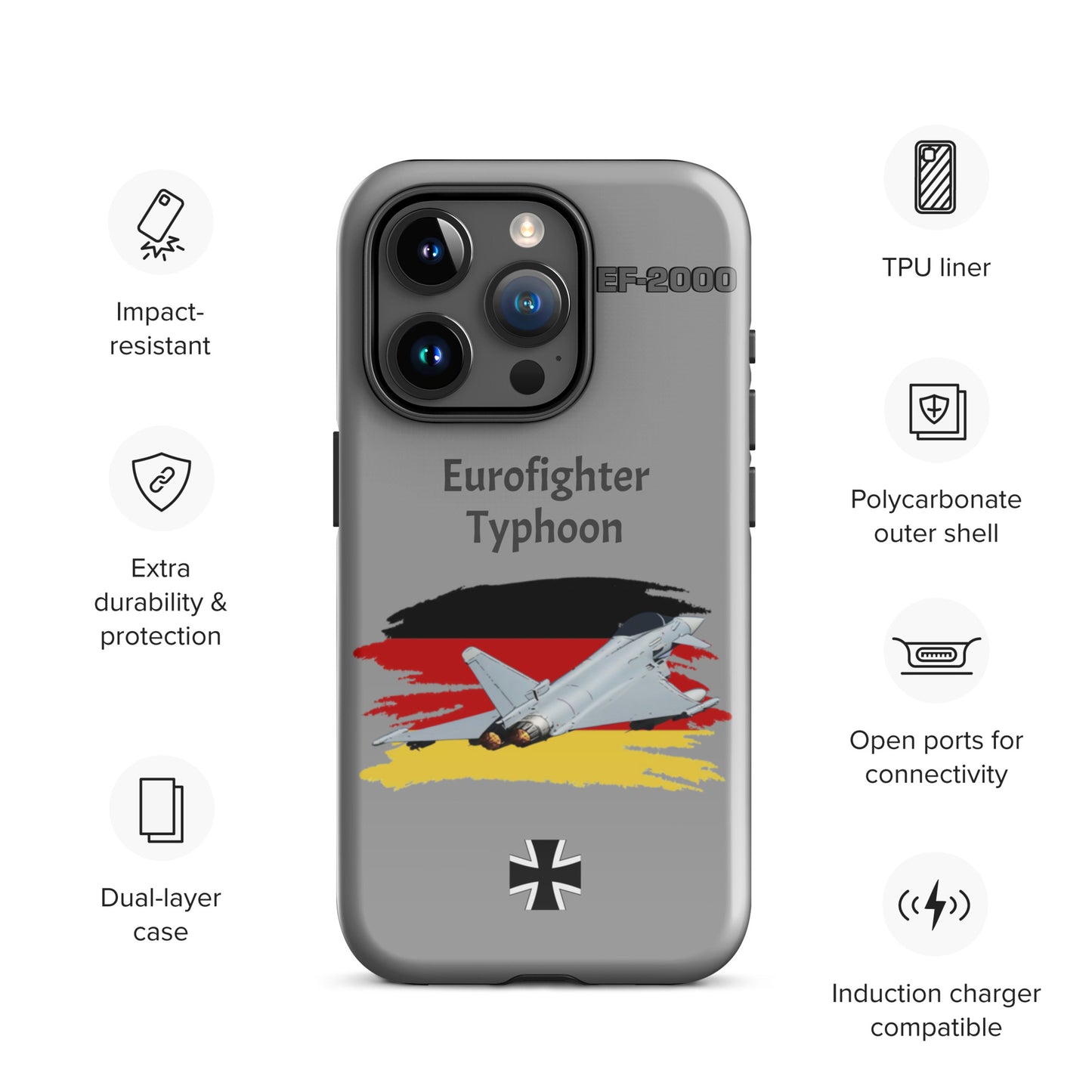 German Typhoon Patriot iPhone Case (Without Quotes)