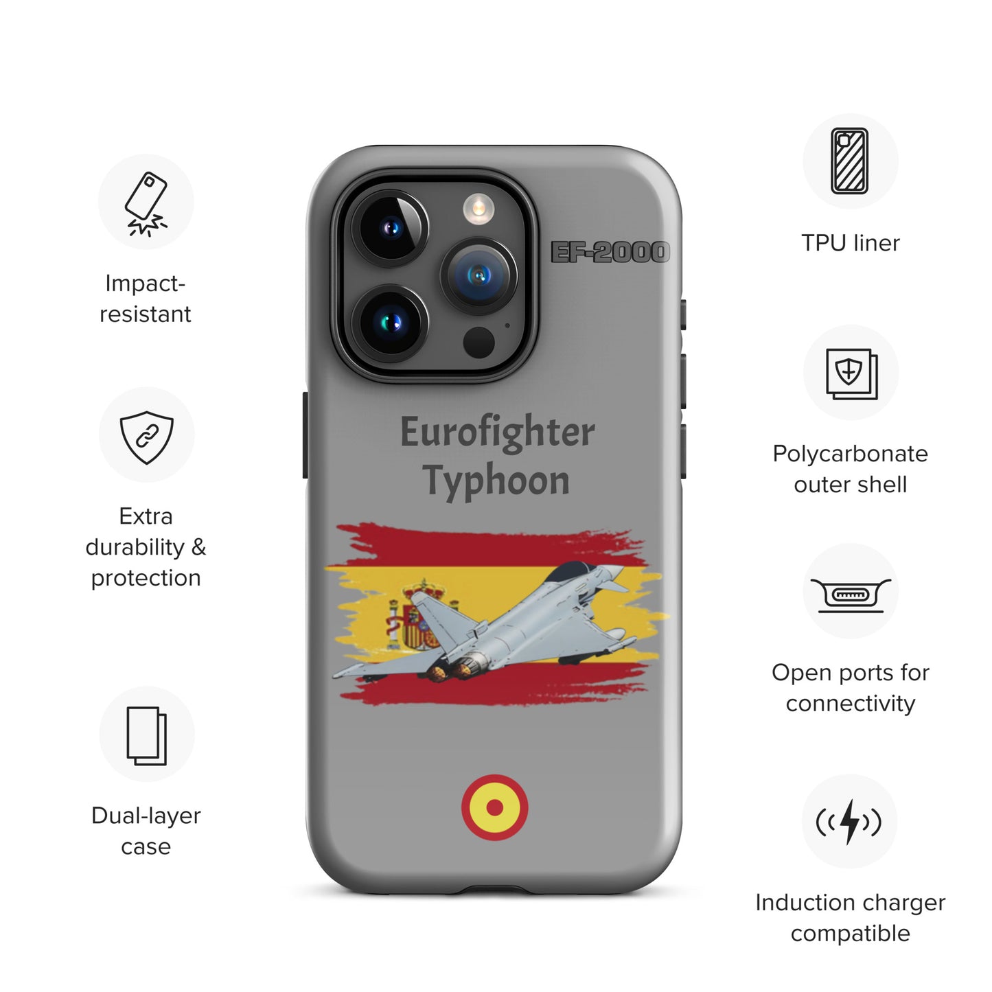 Spanish Typhoon Patriot iPhone Case (Without Quotes)