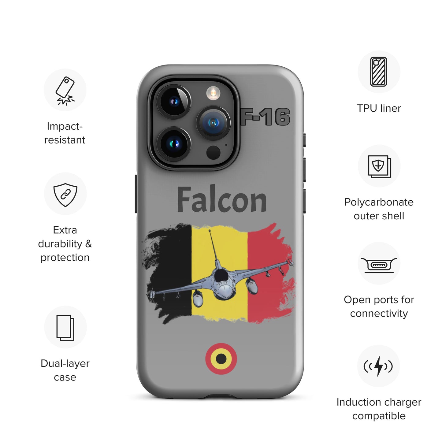 Belgium Falcon Patriot iPhone Case (Without Quotes)