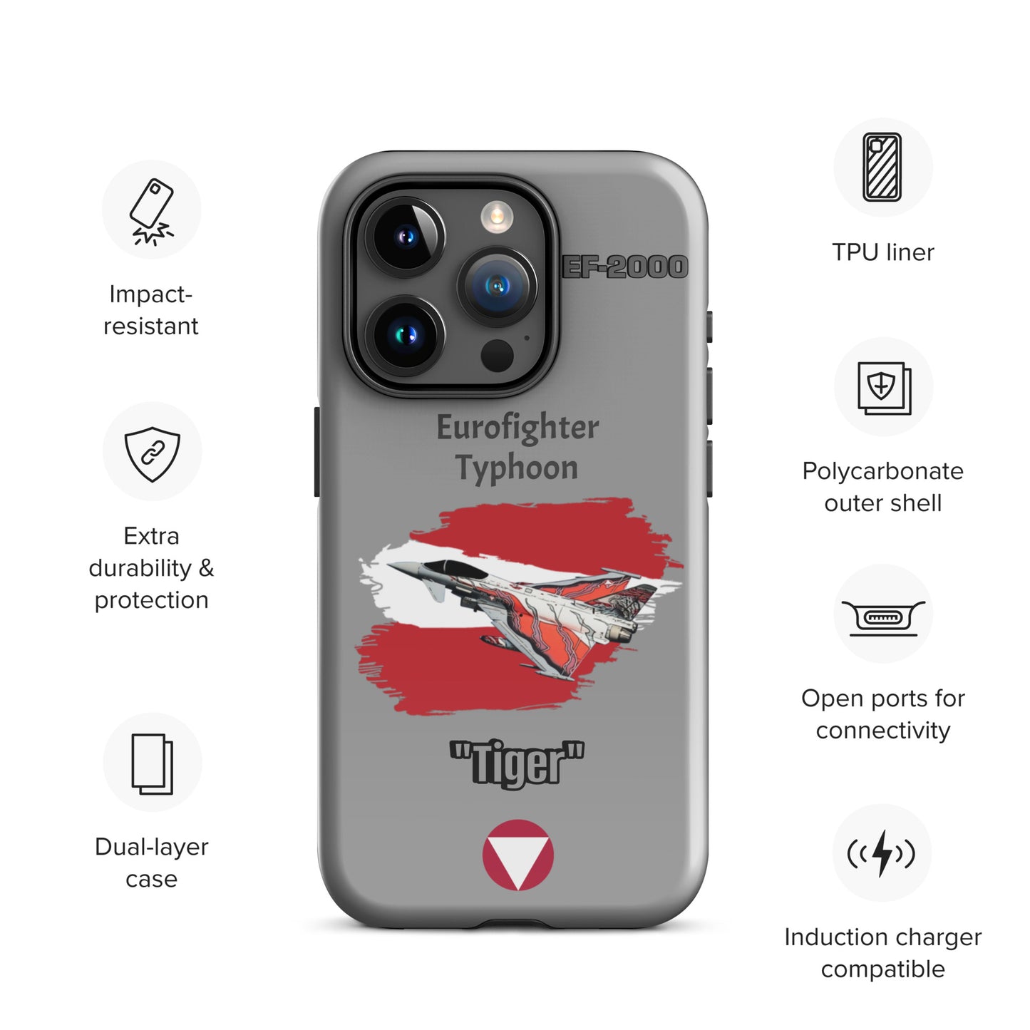 Austrian Typhoon "Tiger" Patriot iPhone Case