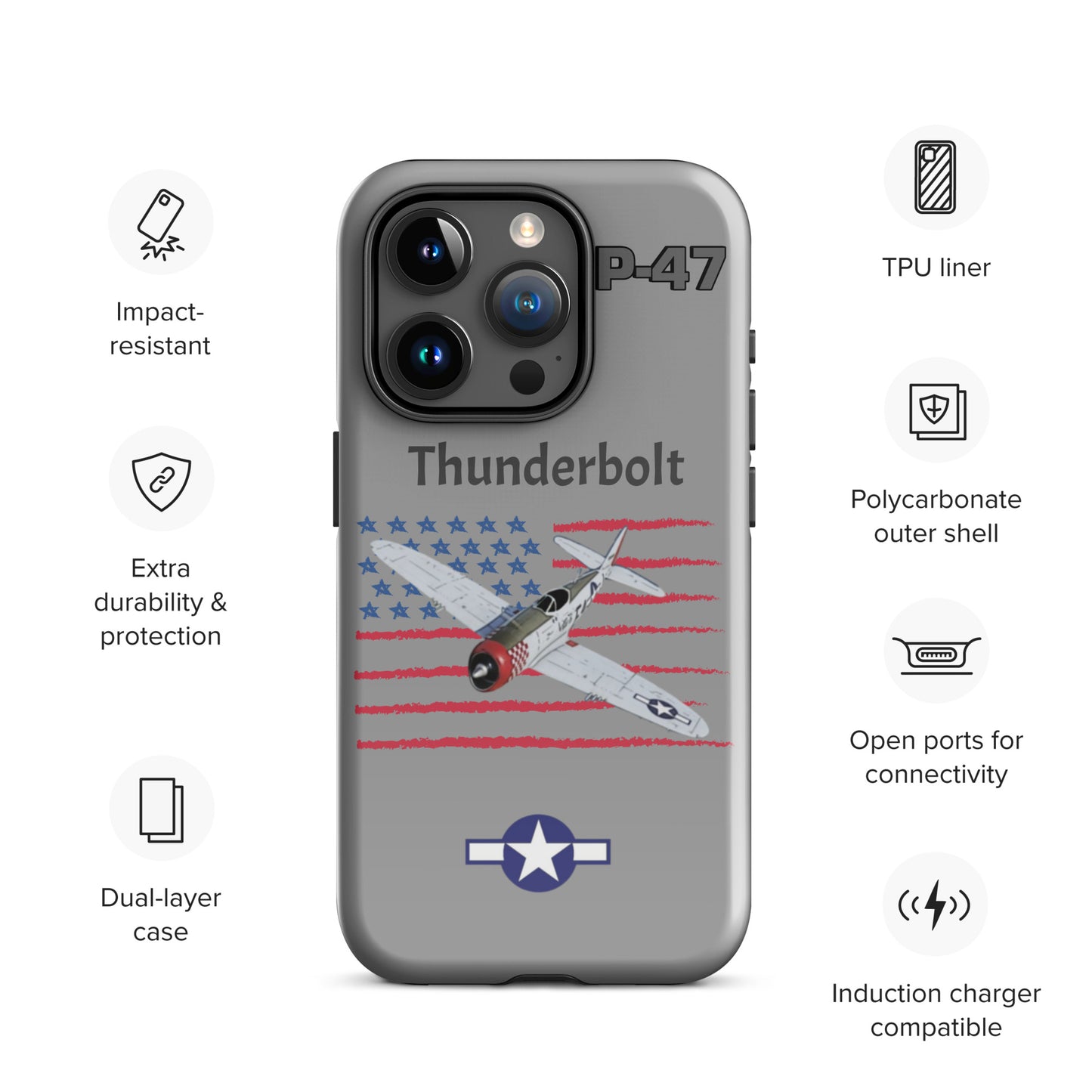 WWII Thunderbolt Patriot iPhone Case