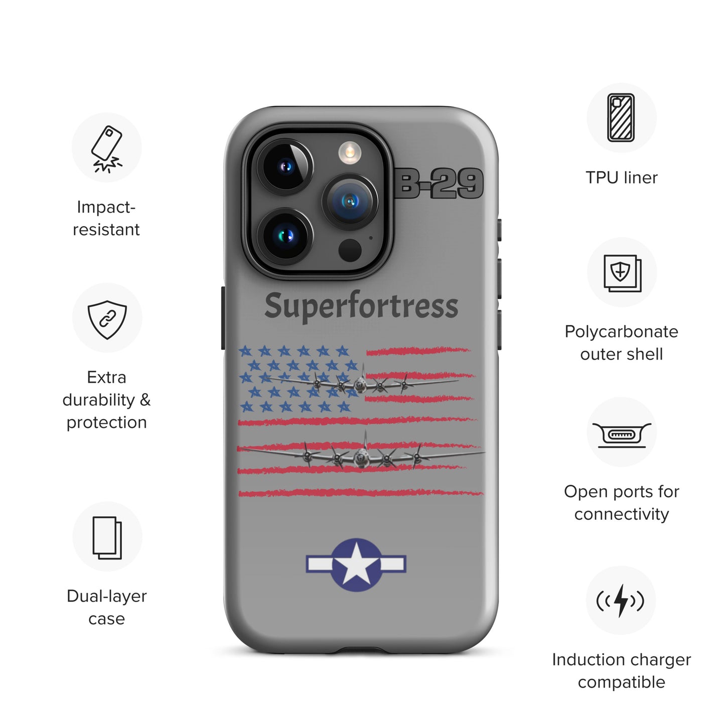 WWII Superfortress Patriot iPhone Case