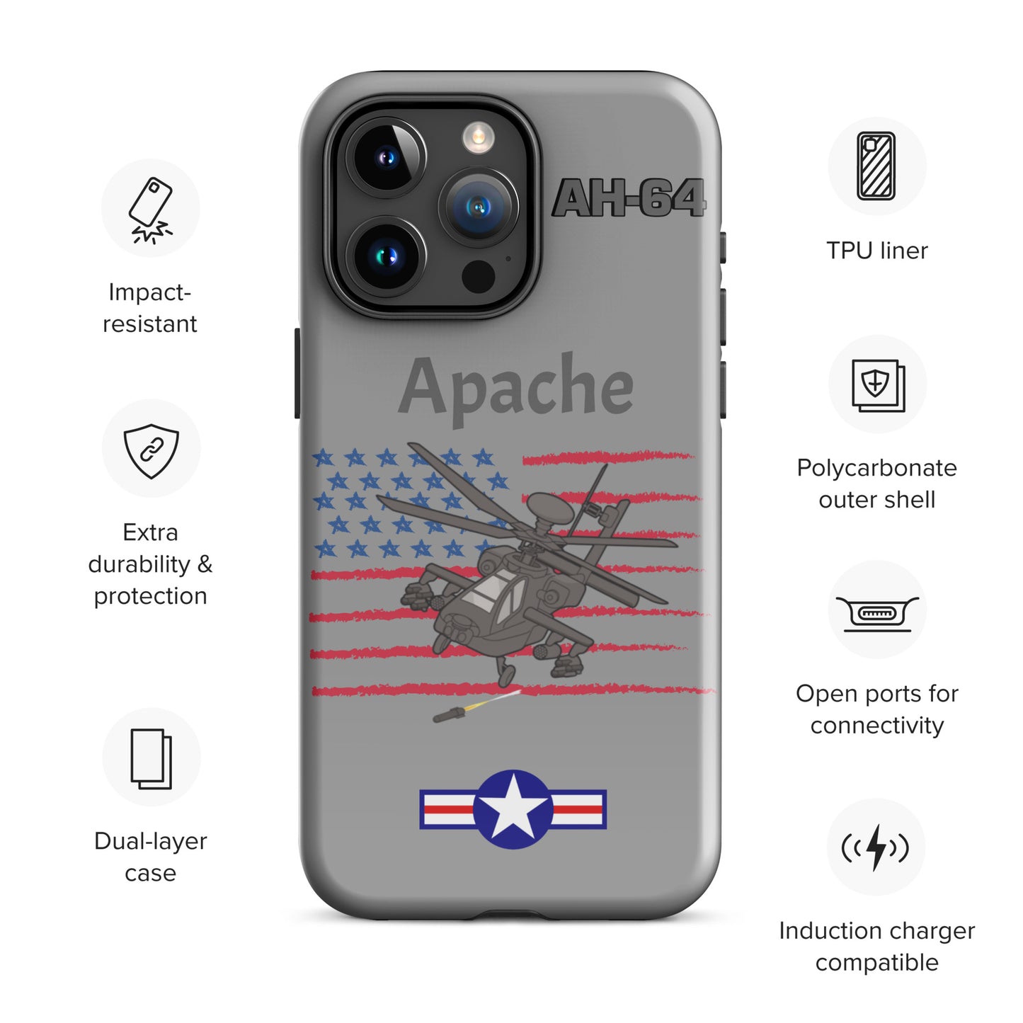 Apache Patriot iPhone Case (Without Quotes)