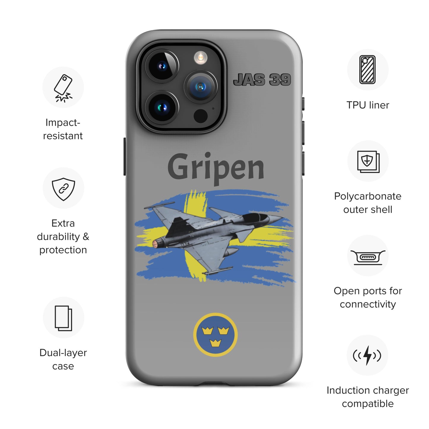 Gripen Patriot iPhone Case (Without Quotes)