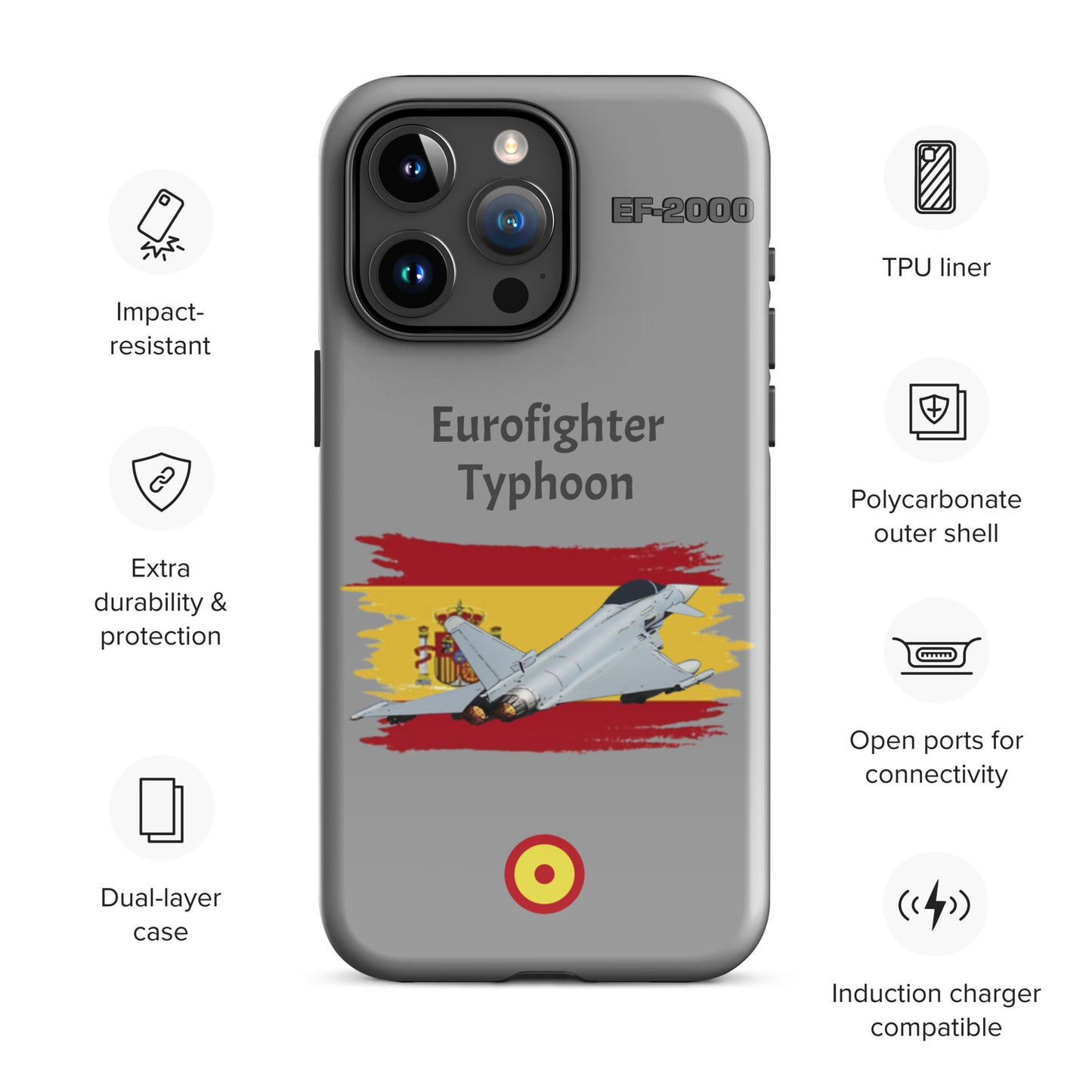 Spanish Typhoon Patriot iPhone Case (Without Quotes)