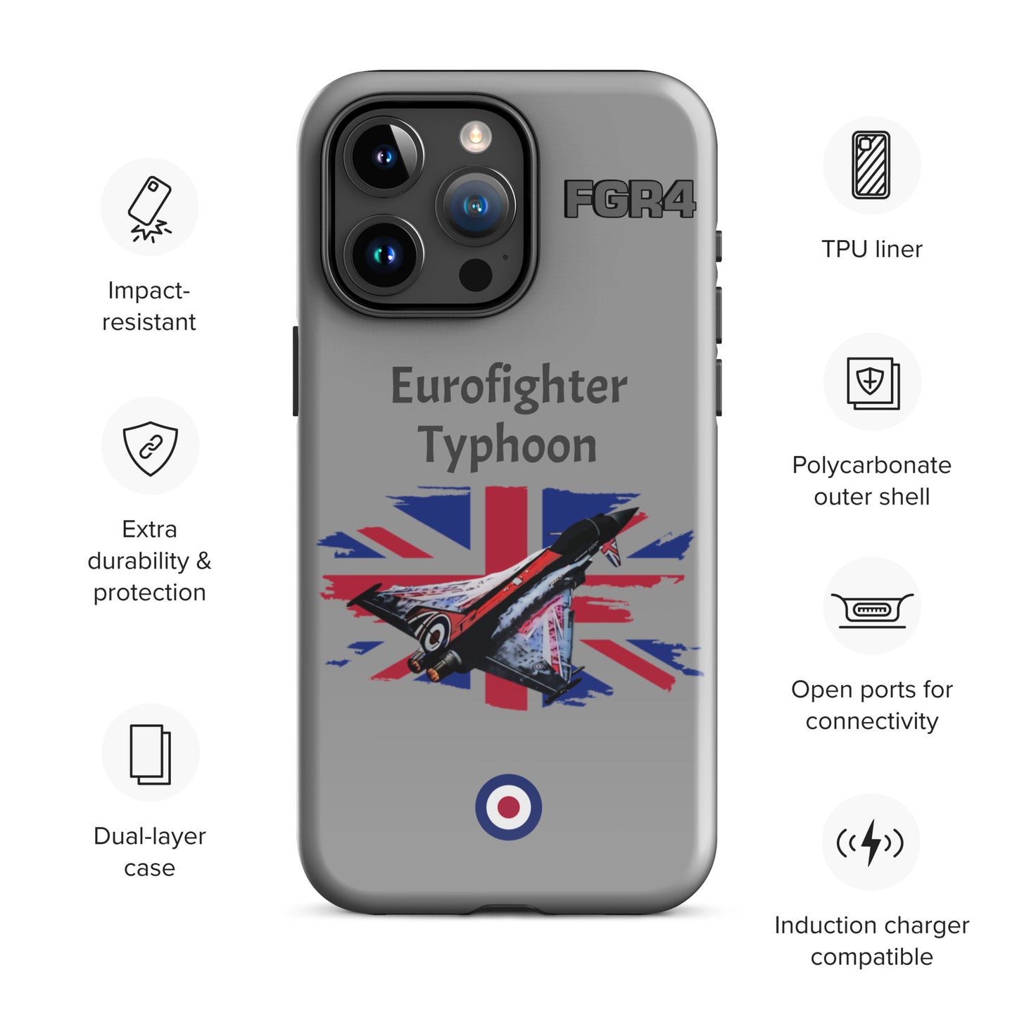 Black Jack Typhoon Patriot iPhone Case (Without Quotes)