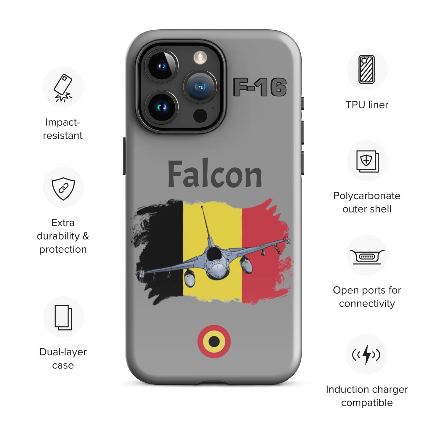 Belgium Falcon Patriot iPhone Case (Without Quotes)